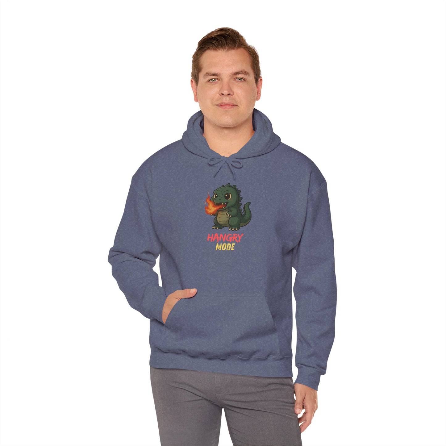 Hangry Mode Dino Unisex Heavy Blend™ Hooded Sweatshirt