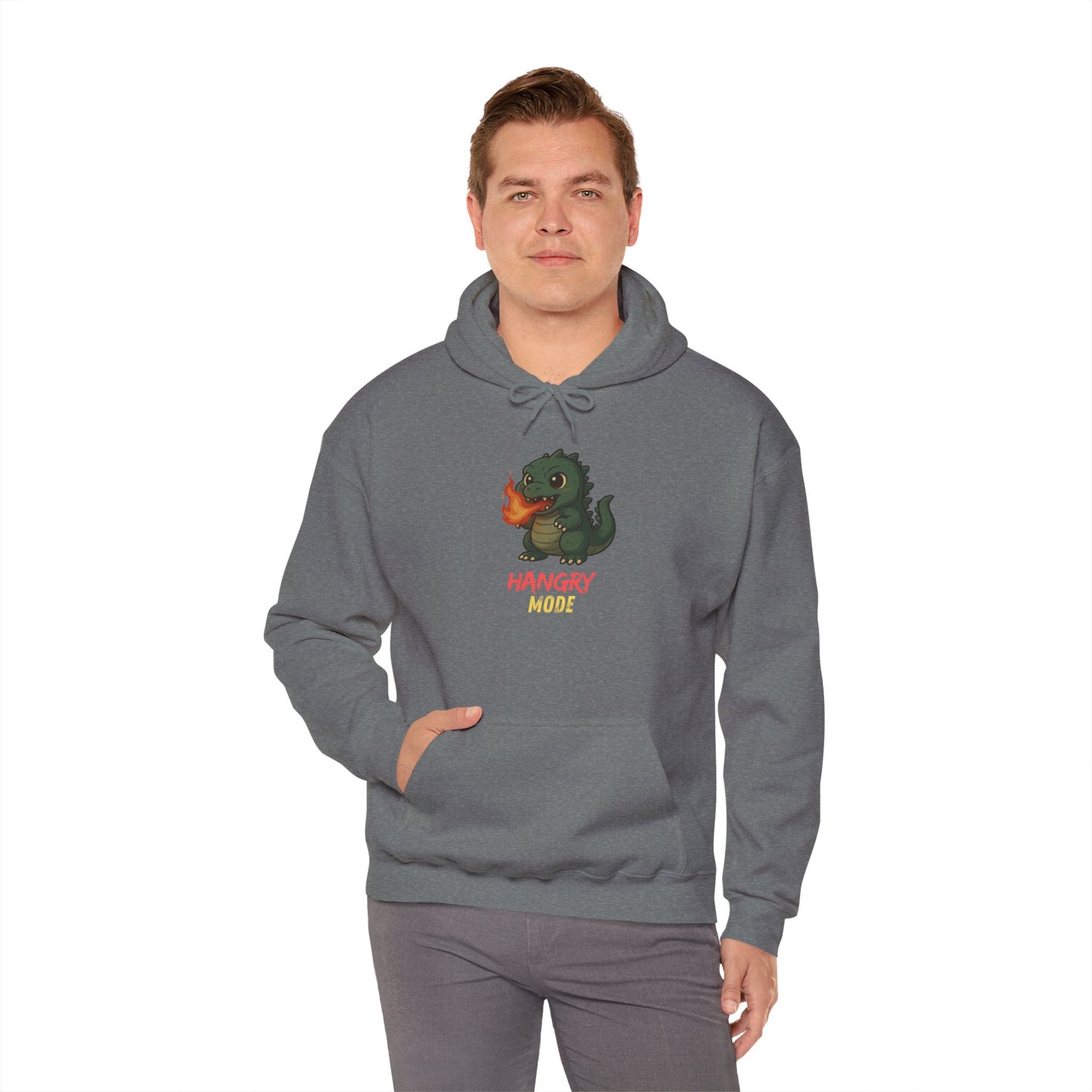 Hangry Mode Dino Unisex Heavy Blend™ Hooded Sweatshirt