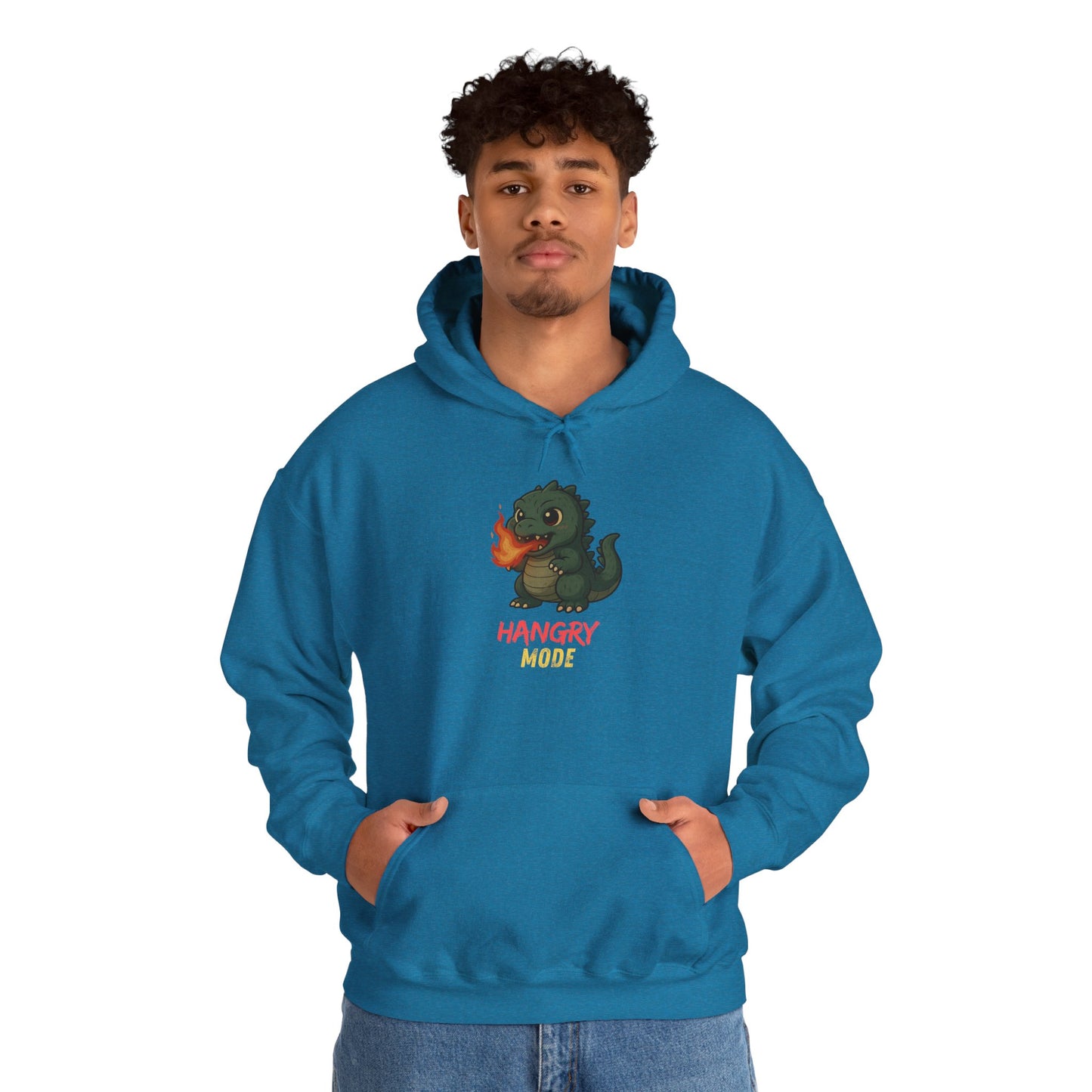 Hangry Mode Dino Unisex Heavy Blend™ Hooded Sweatshirt