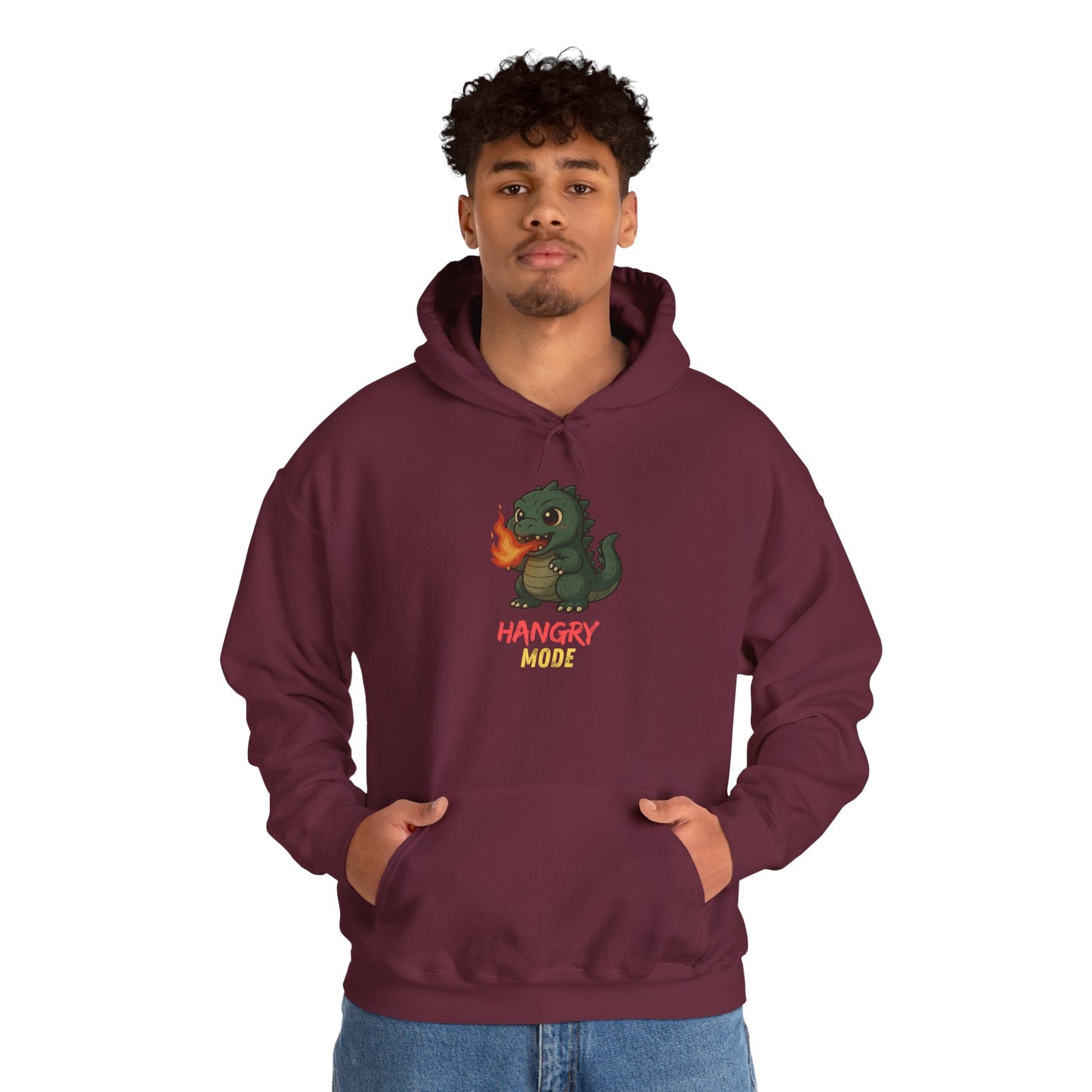 Hangry Mode Dino Unisex Heavy Blend™ Hooded Sweatshirt