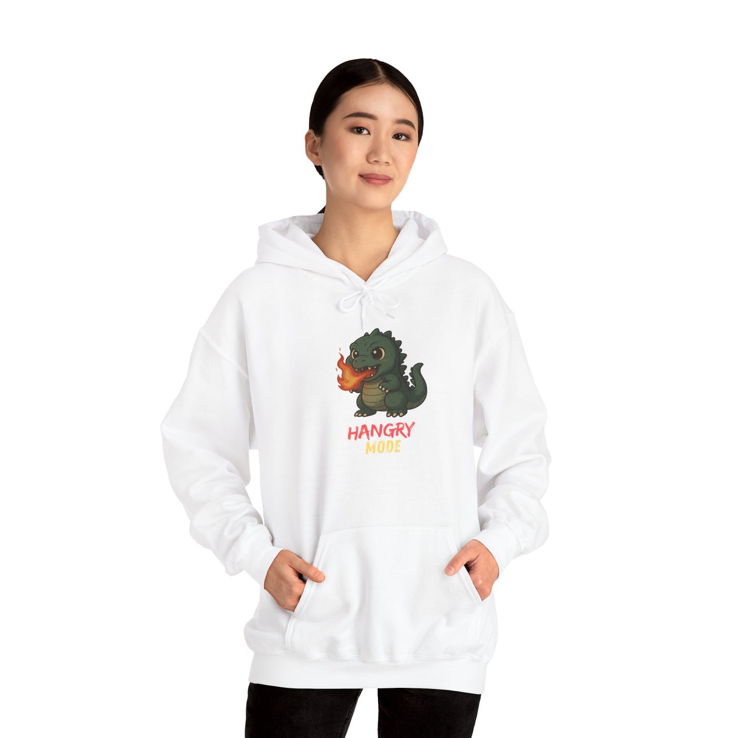 Hangry Mode Dino Unisex Heavy Blend™ Hooded Sweatshirt