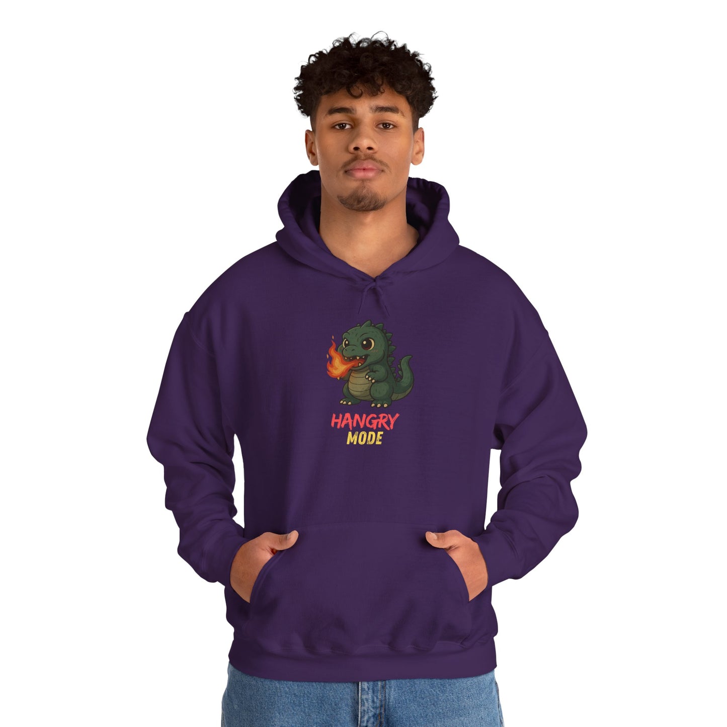 Hangry Mode Dino Unisex Heavy Blend™ Hooded Sweatshirt