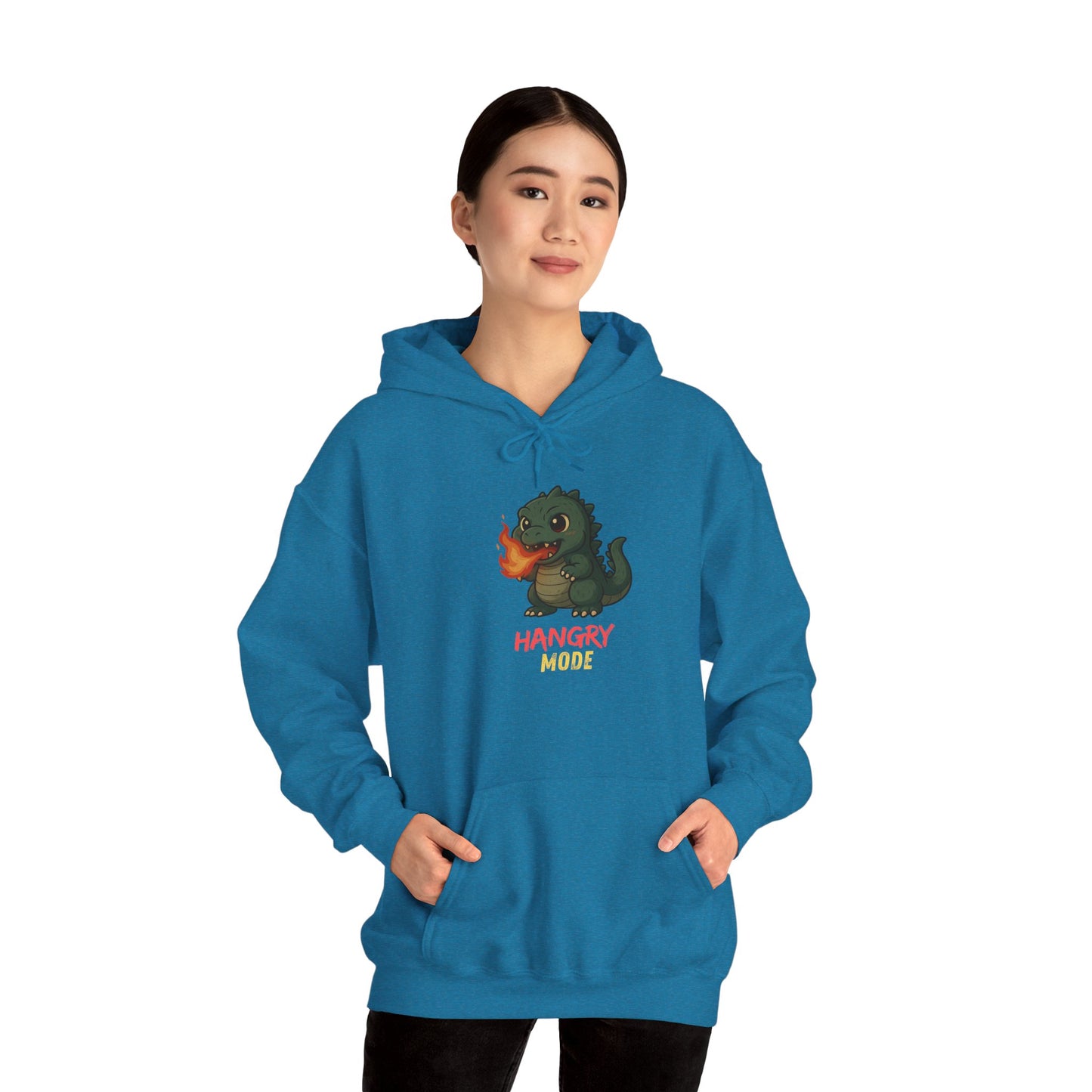 Hangry Mode Dino Unisex Heavy Blend™ Hooded Sweatshirt