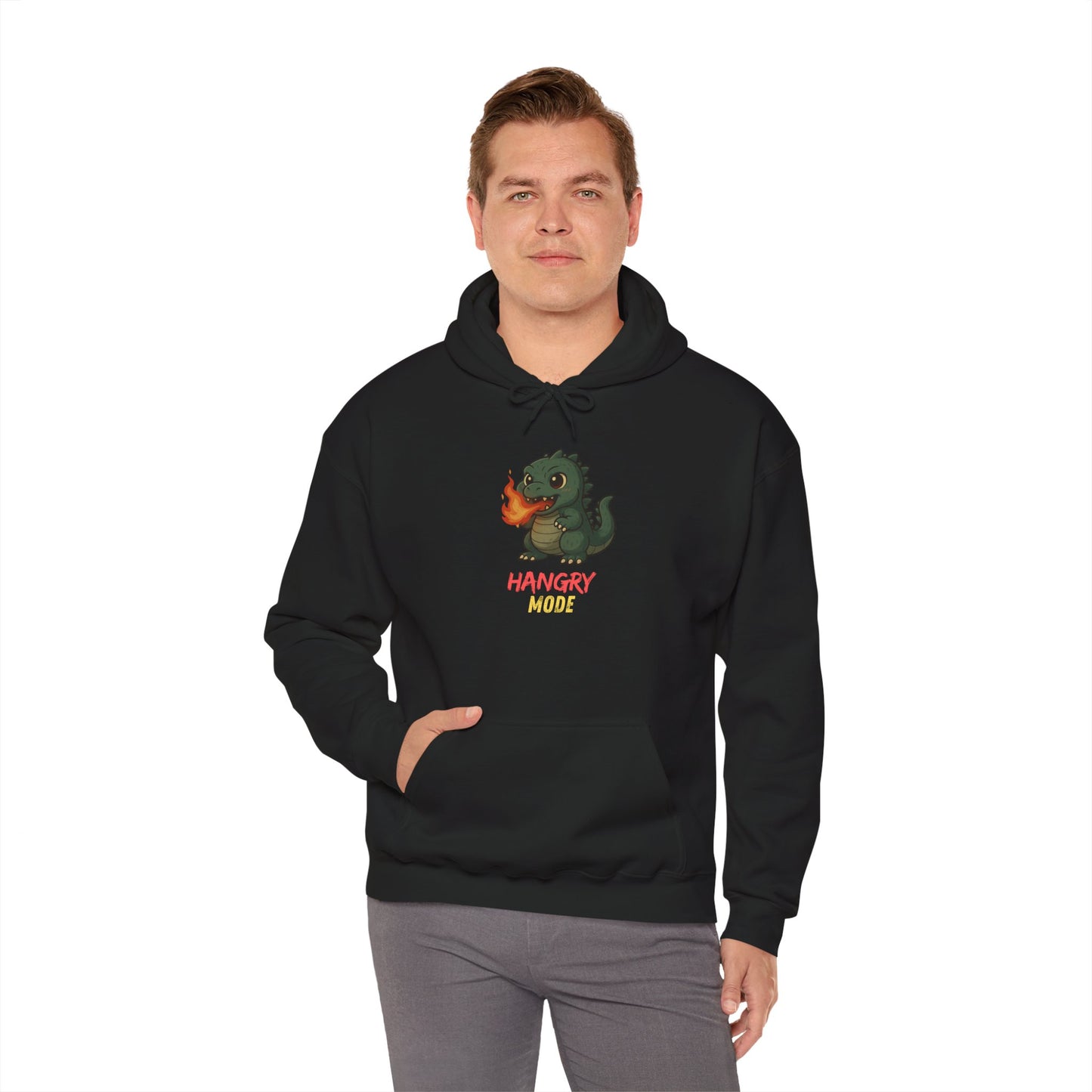 Hangry Mode Dino Unisex Heavy Blend™ Hooded Sweatshirt