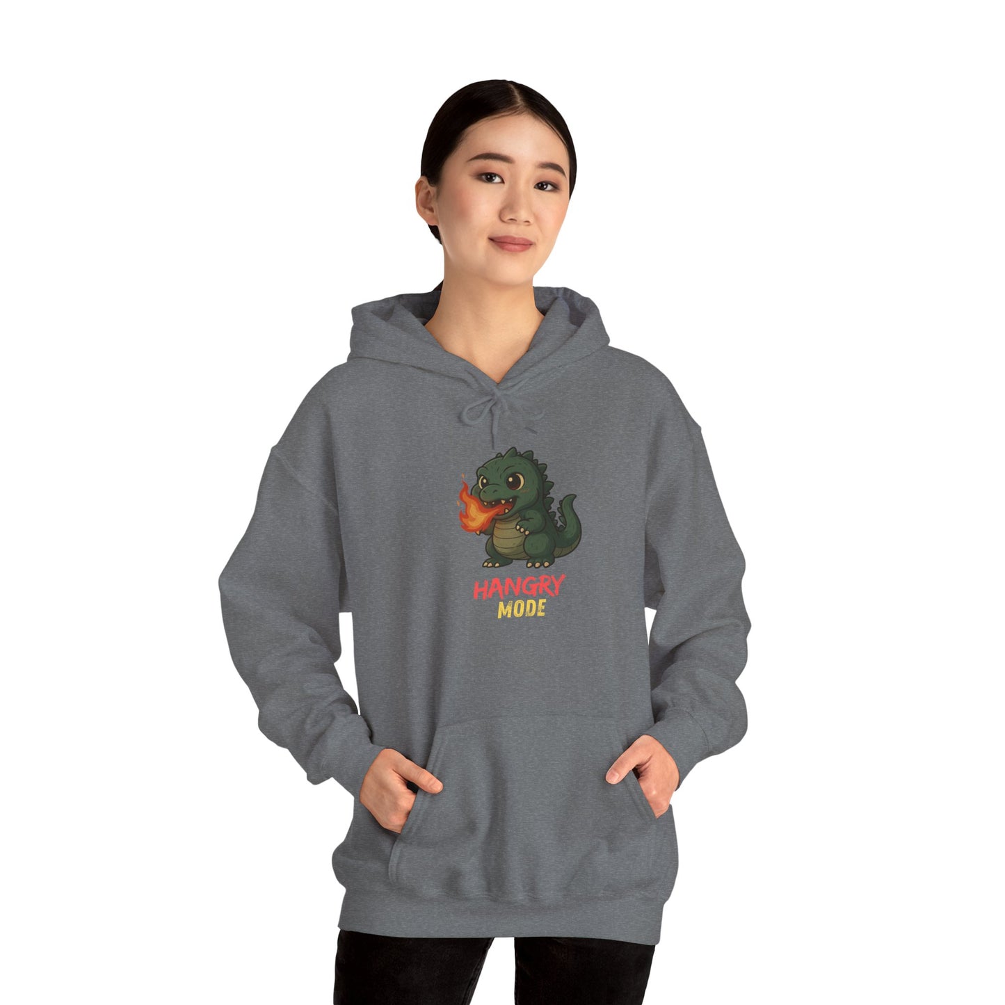 Hangry Mode Dino Unisex Heavy Blend™ Hooded Sweatshirt