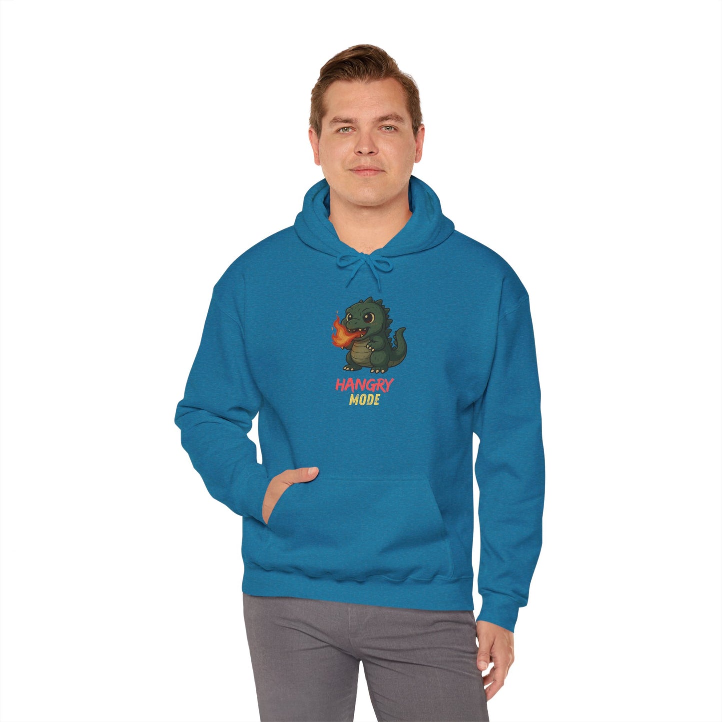 Hangry Mode Dino Unisex Heavy Blend™ Hooded Sweatshirt