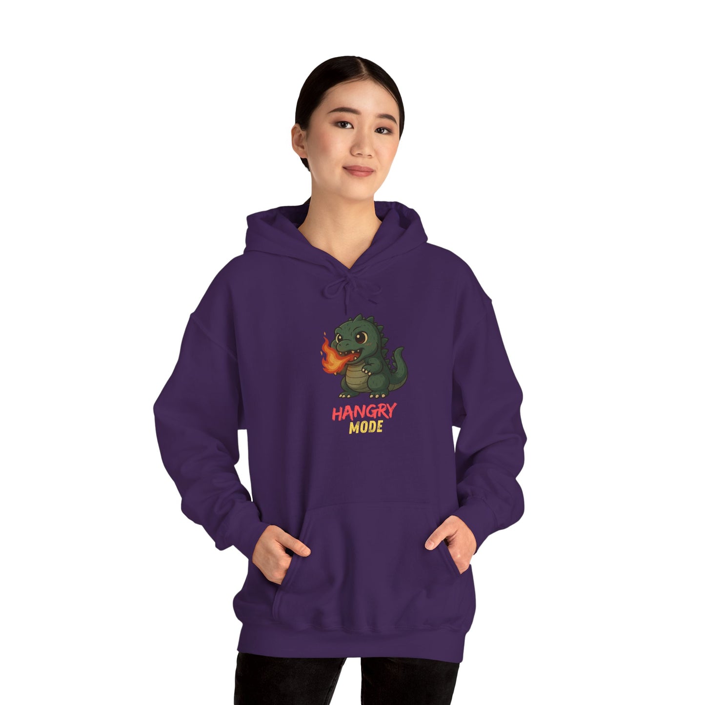 Hangry Mode Dino Unisex Heavy Blend™ Hooded Sweatshirt