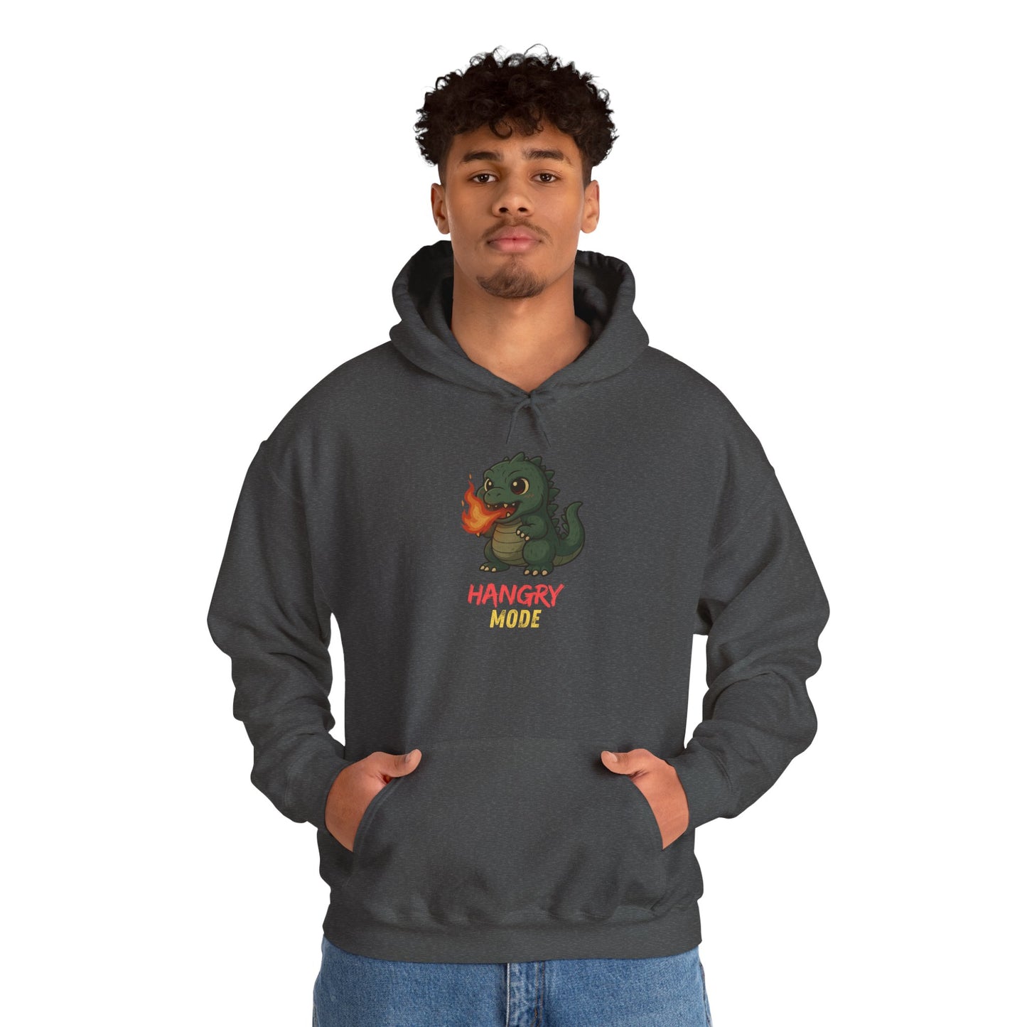 Hangry Mode Dino Unisex Heavy Blend™ Hooded Sweatshirt