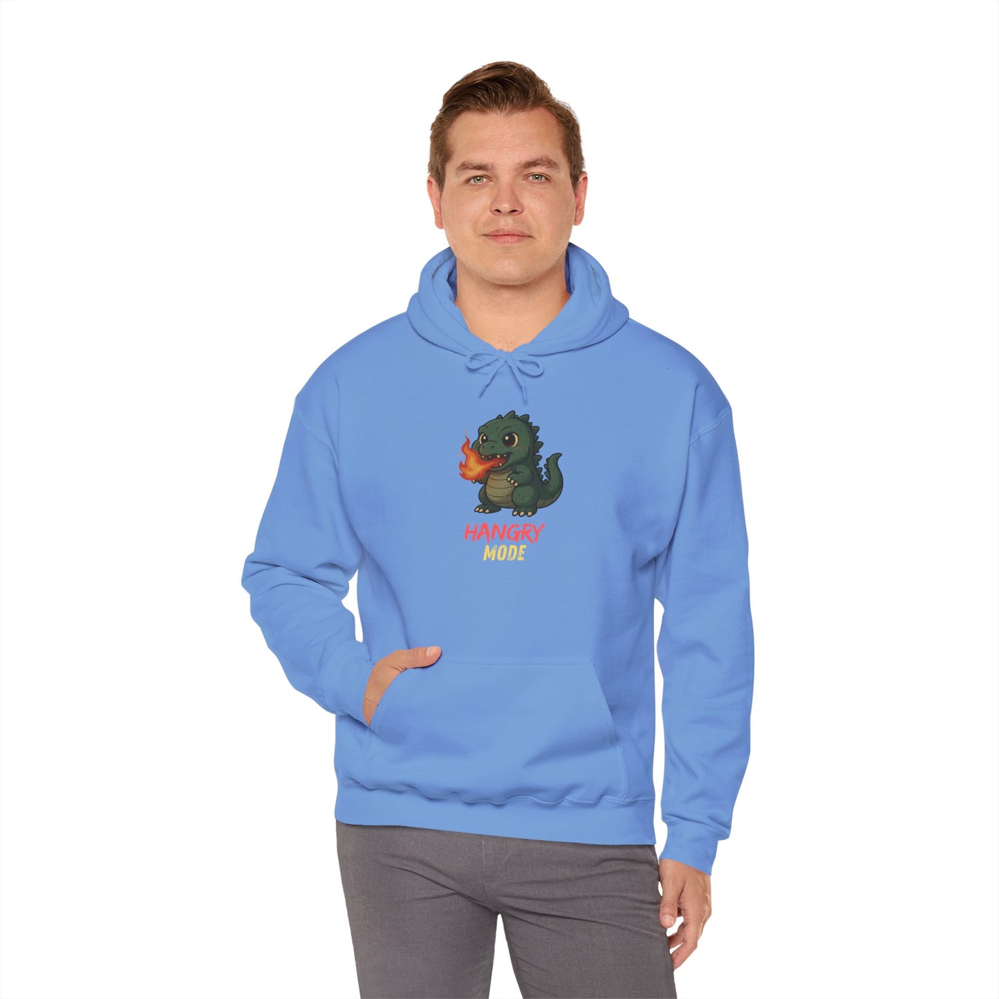 Hangry Mode Dino Unisex Heavy Blend™ Hooded Sweatshirt