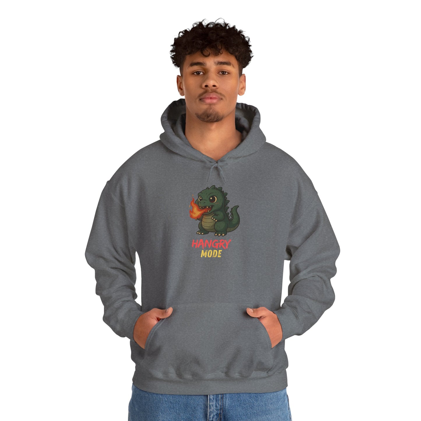 Hangry Mode Dino Unisex Heavy Blend™ Hooded Sweatshirt