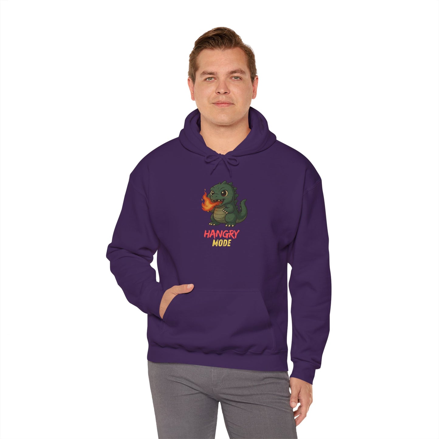 Hangry Mode Dino Unisex Heavy Blend™ Hooded Sweatshirt
