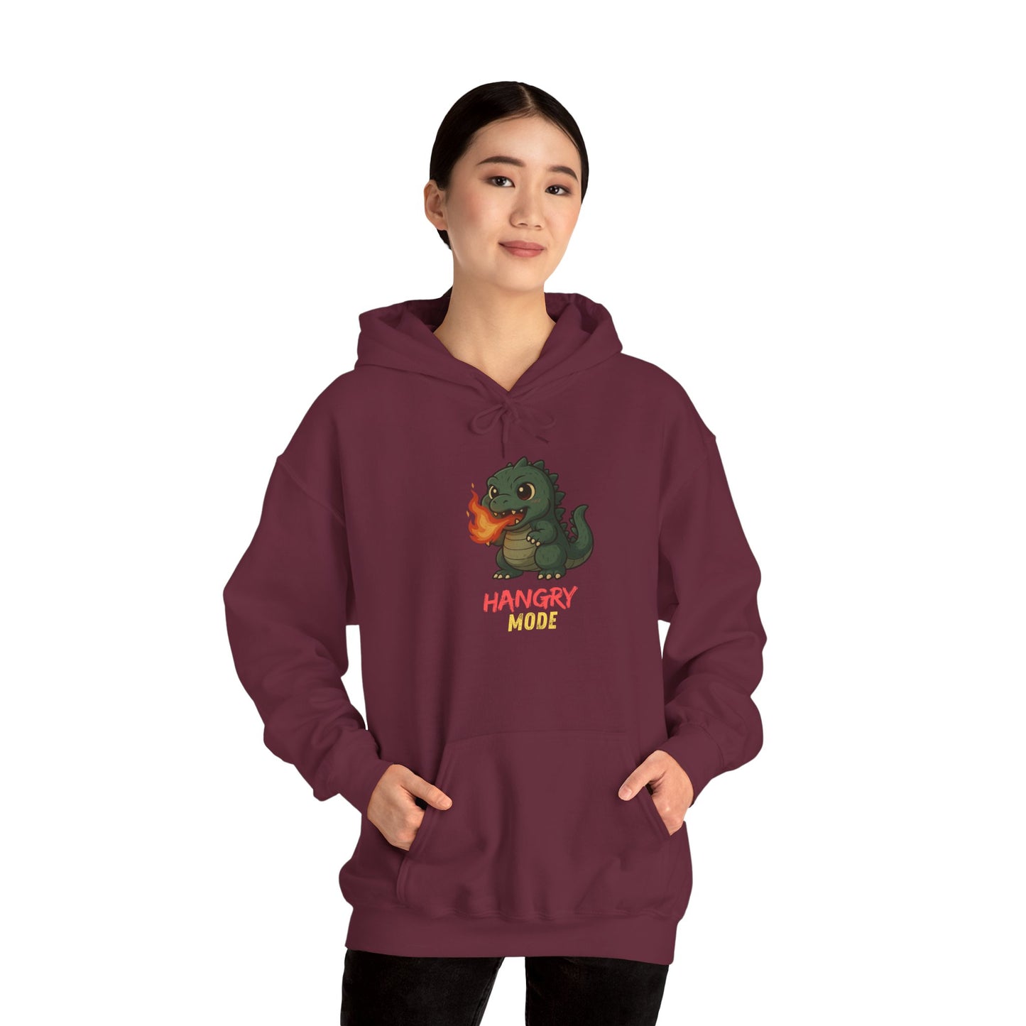Hangry Mode Dino Unisex Heavy Blend™ Hooded Sweatshirt