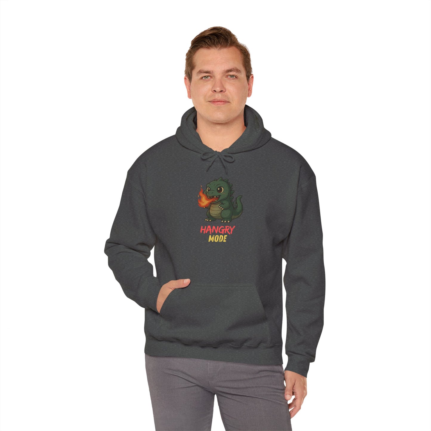 Hangry Mode Dino Unisex Heavy Blend™ Hooded Sweatshirt