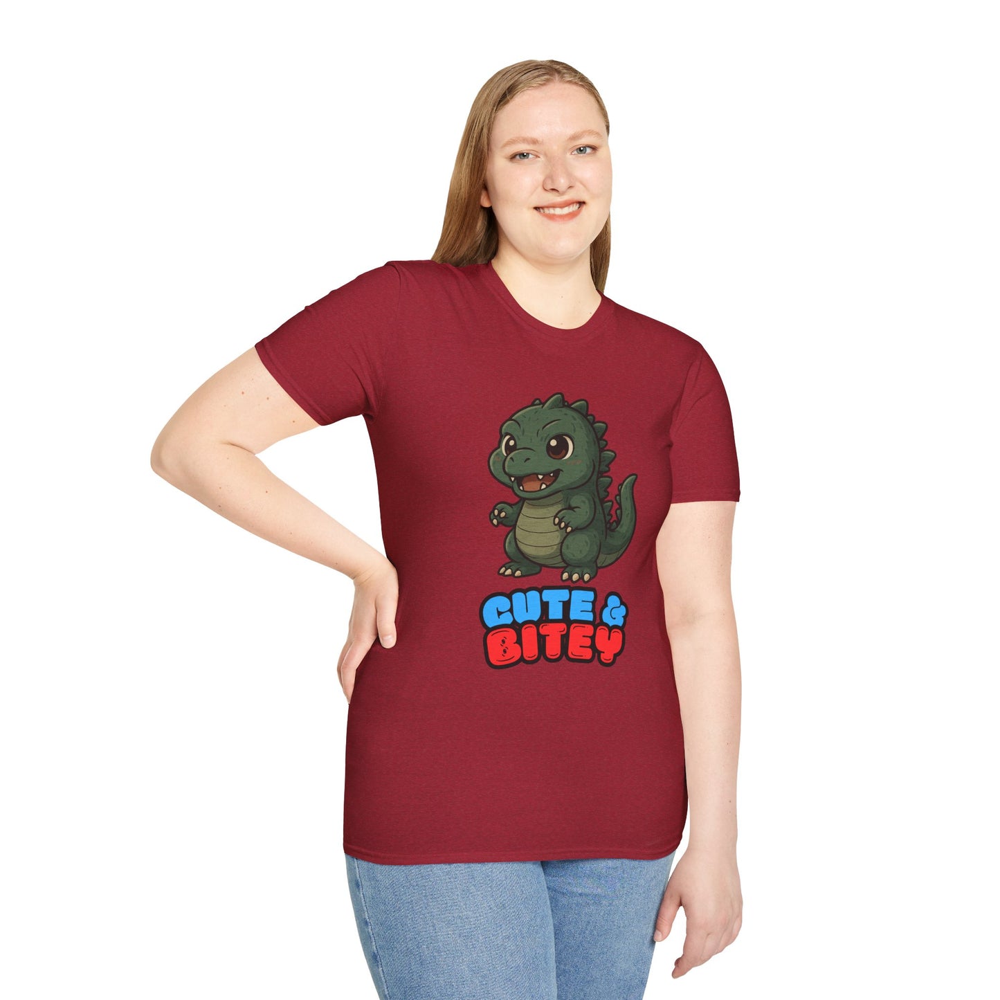 Cute & Bitey Dino - Unisex Softstyle T-Shirt