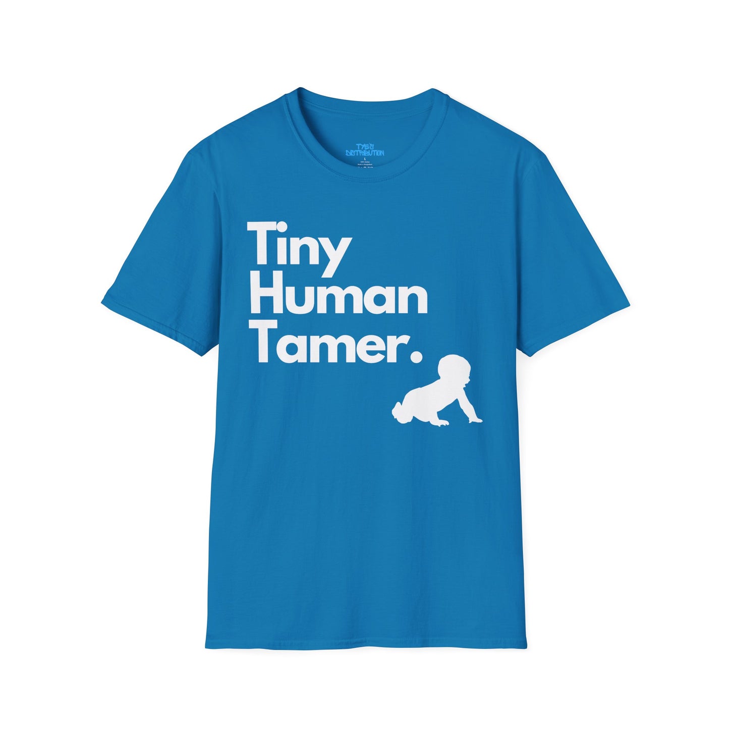 Tiny Human Tamer W/ White Design - Unisex Softstyle T-Shirt