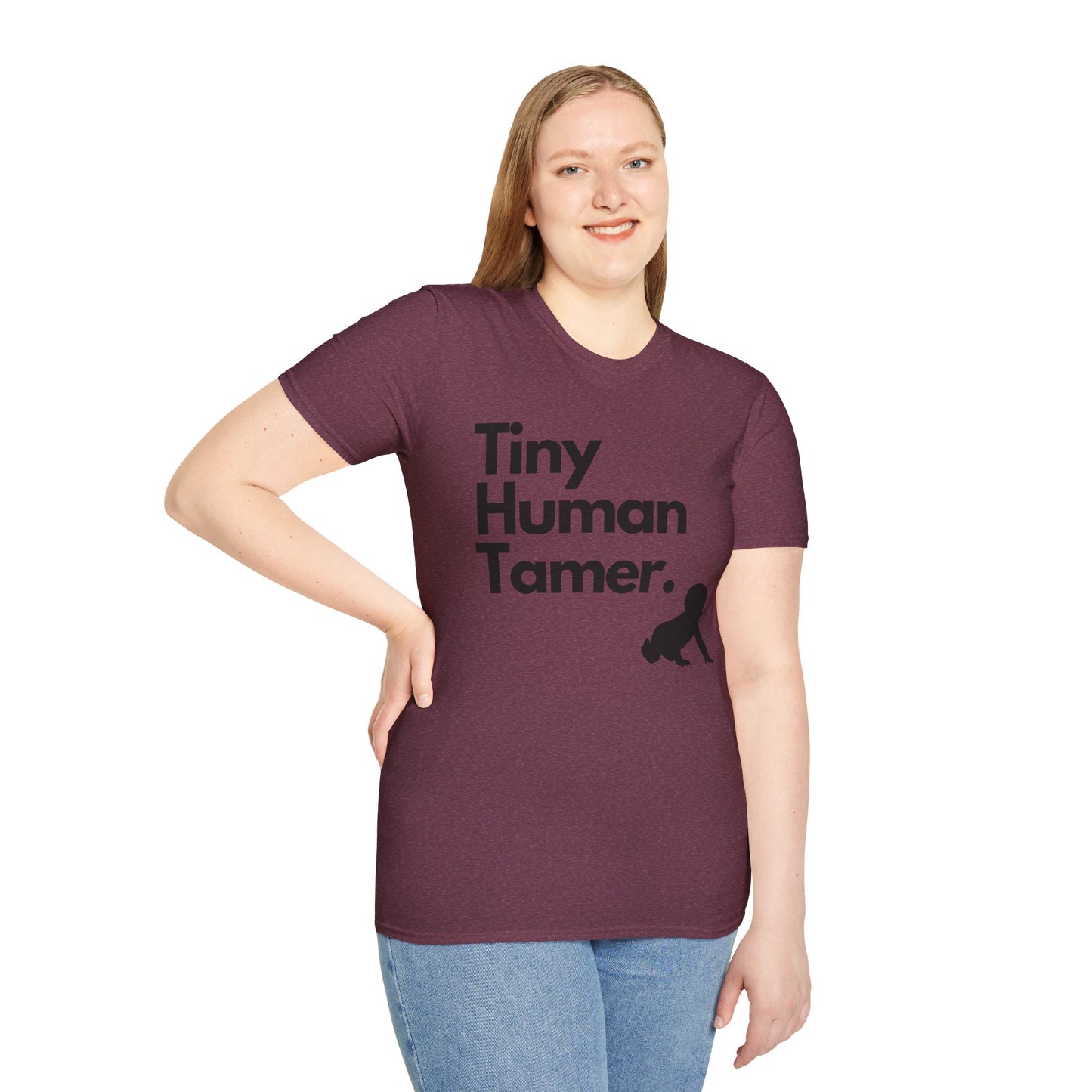 Tiny Human Tamer W/ Black Design - Unisex Softstyle T-Shirt