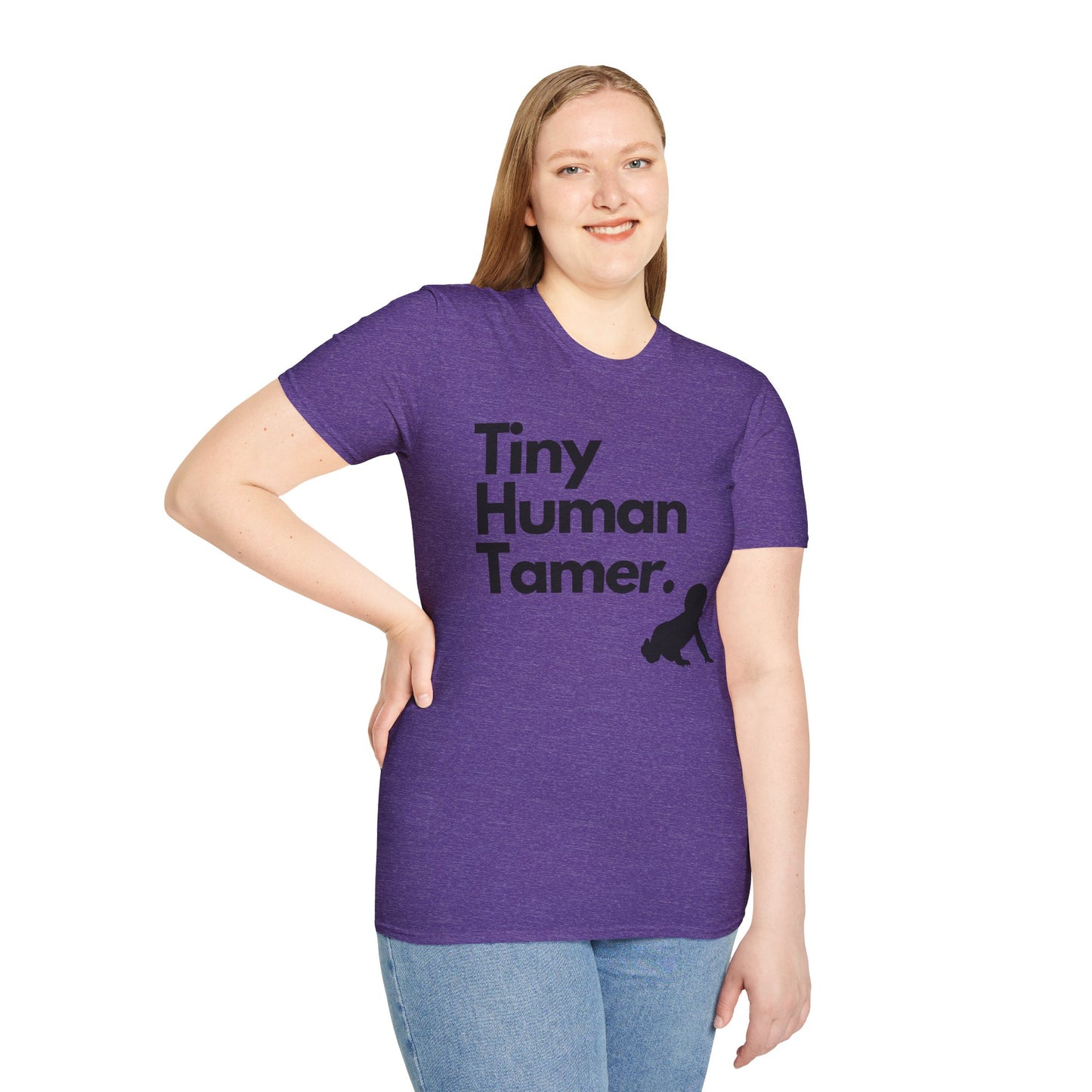 Tiny Human Tamer W/ Black Design - Unisex Softstyle T-Shirt