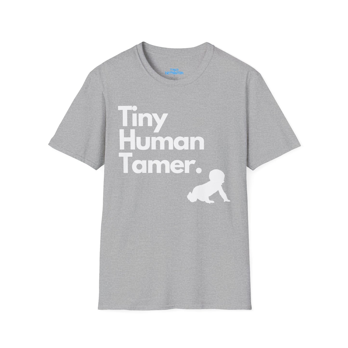 Tiny Human Tamer W/ White Design - Unisex Softstyle T-Shirt