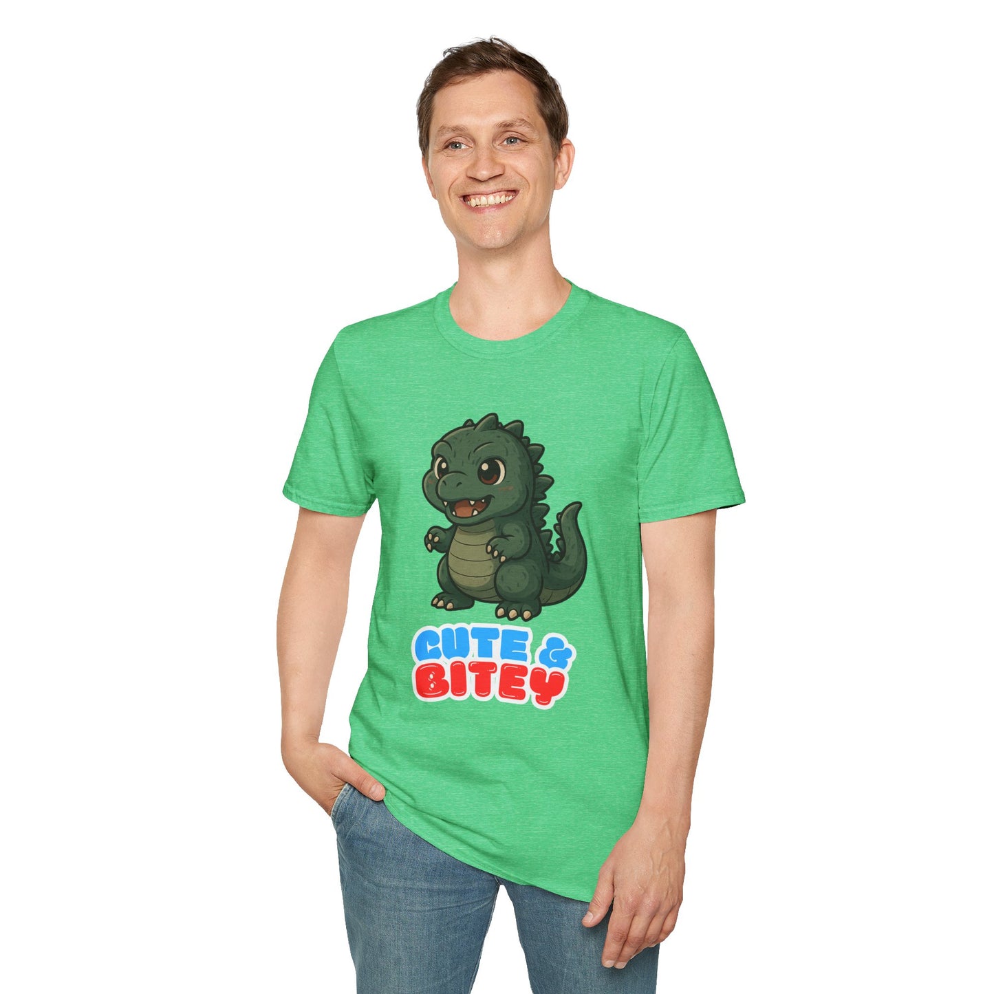 Cute & Bitey /W White Outline - Unisex Softstyle T-Shirt