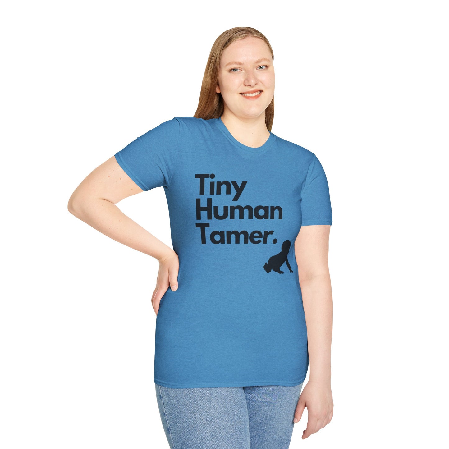 Tiny Human Tamer W/ Black Design - Unisex Softstyle T-Shirt