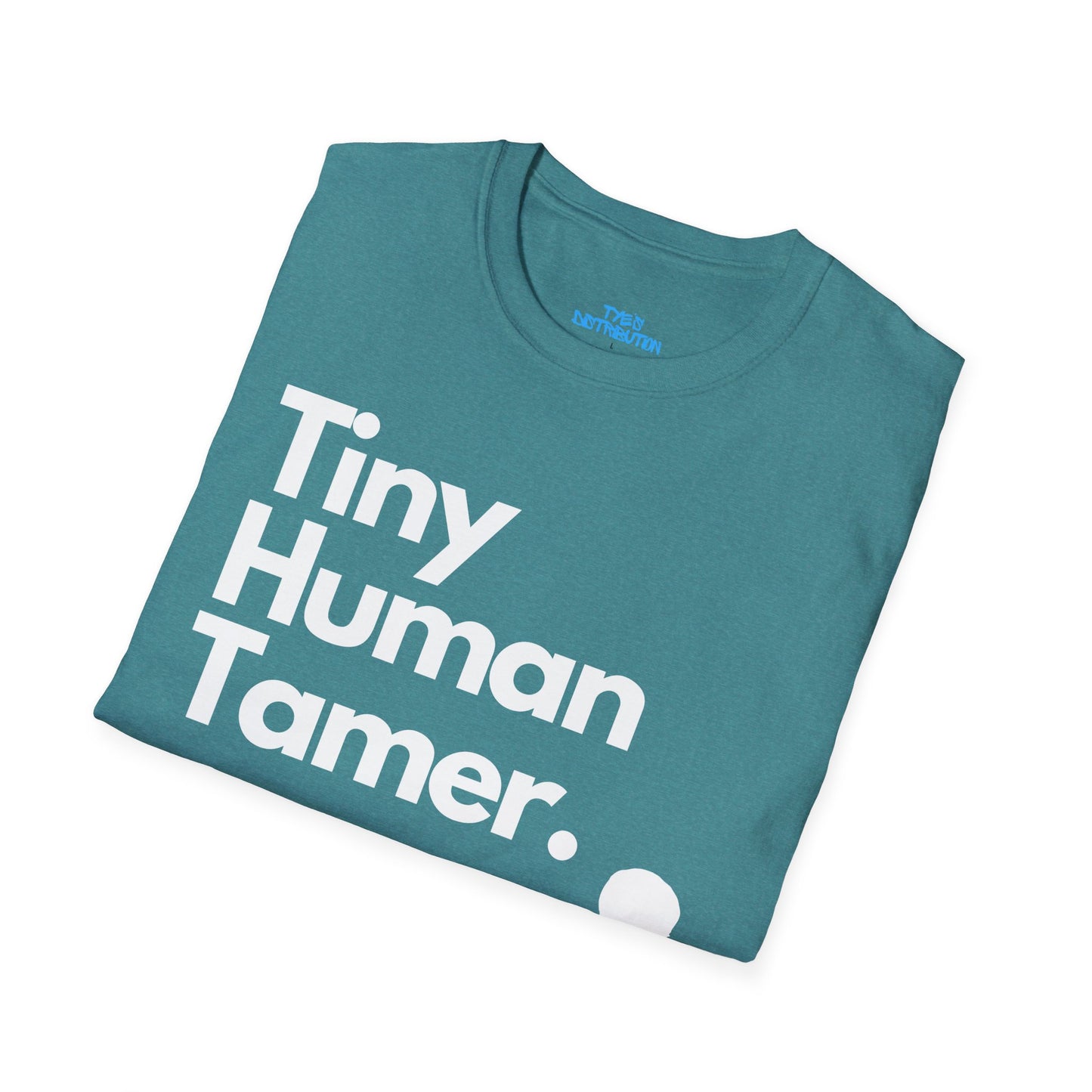 Tiny Human Tamer W/ White Design - Unisex Softstyle T-Shirt