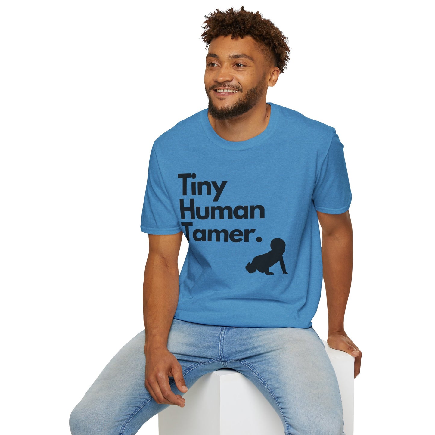 Tiny Human Tamer W/ Black Design - Unisex Softstyle T-Shirt