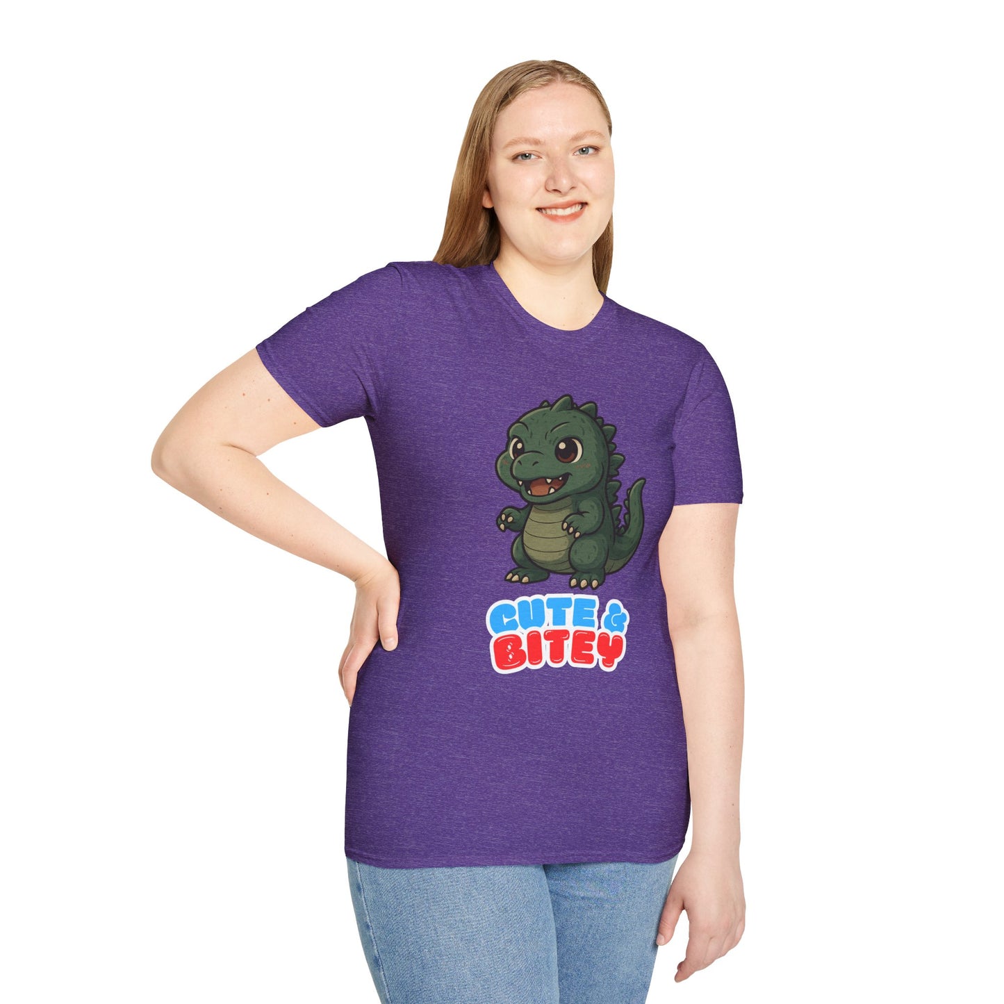 Cute & Bitey /W White Outline - Unisex Softstyle T-Shirt
