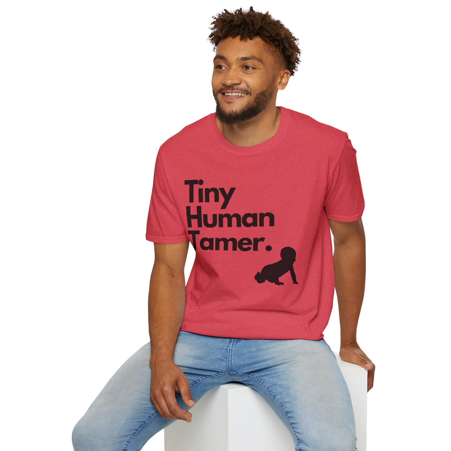 Tiny Human Tamer W/ Black Design - Unisex Softstyle T-Shirt