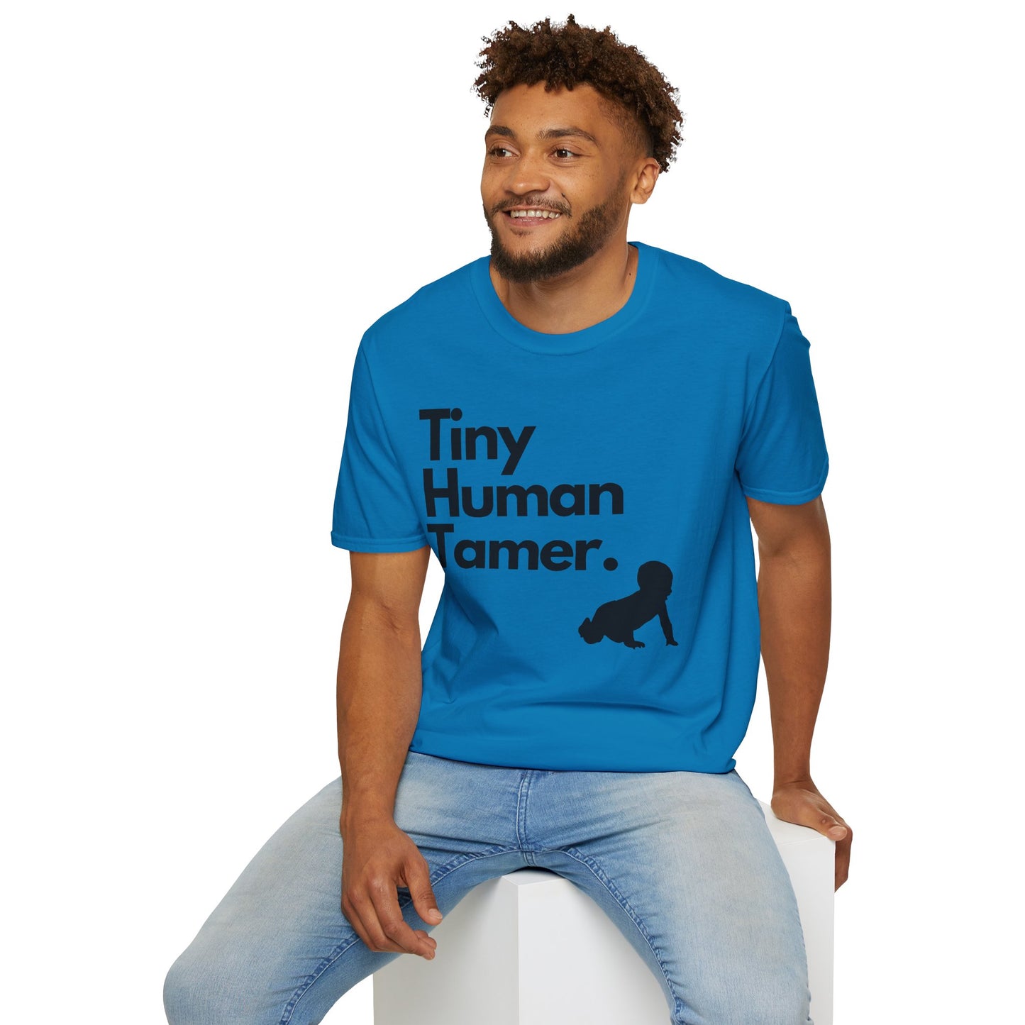 Tiny Human Tamer W/ Black Design - Unisex Softstyle T-Shirt