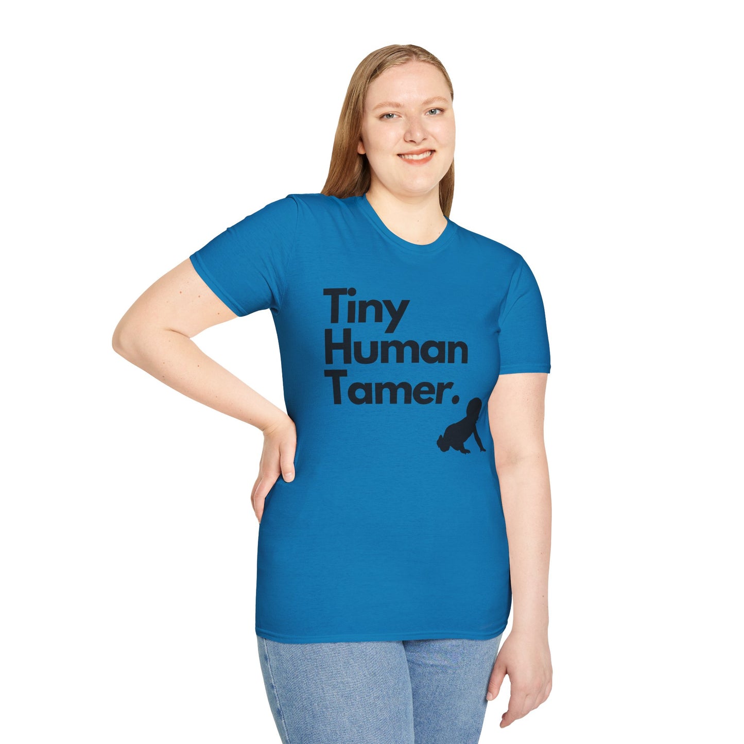 Tiny Human Tamer W/ Black Design - Unisex Softstyle T-Shirt
