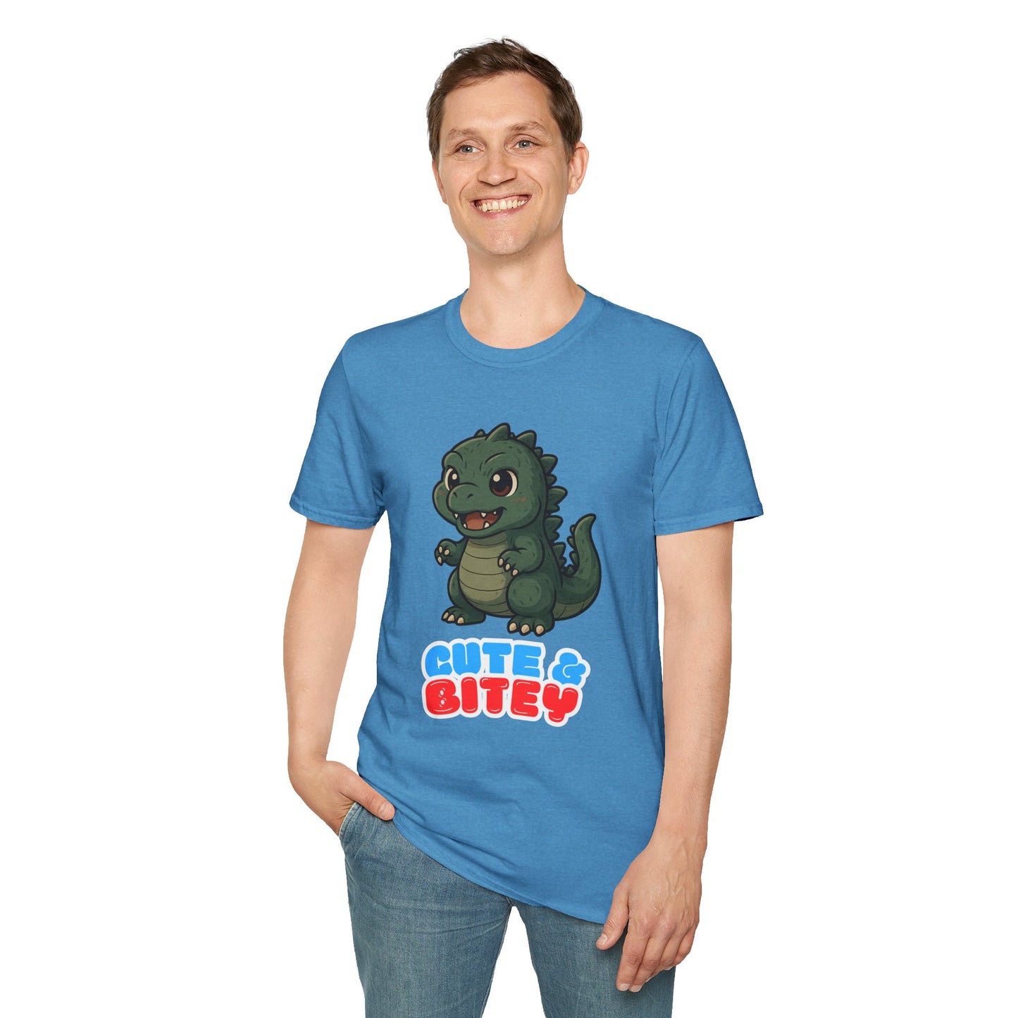 Cute & Bitey /W White Outline - Unisex Softstyle T-Shirt