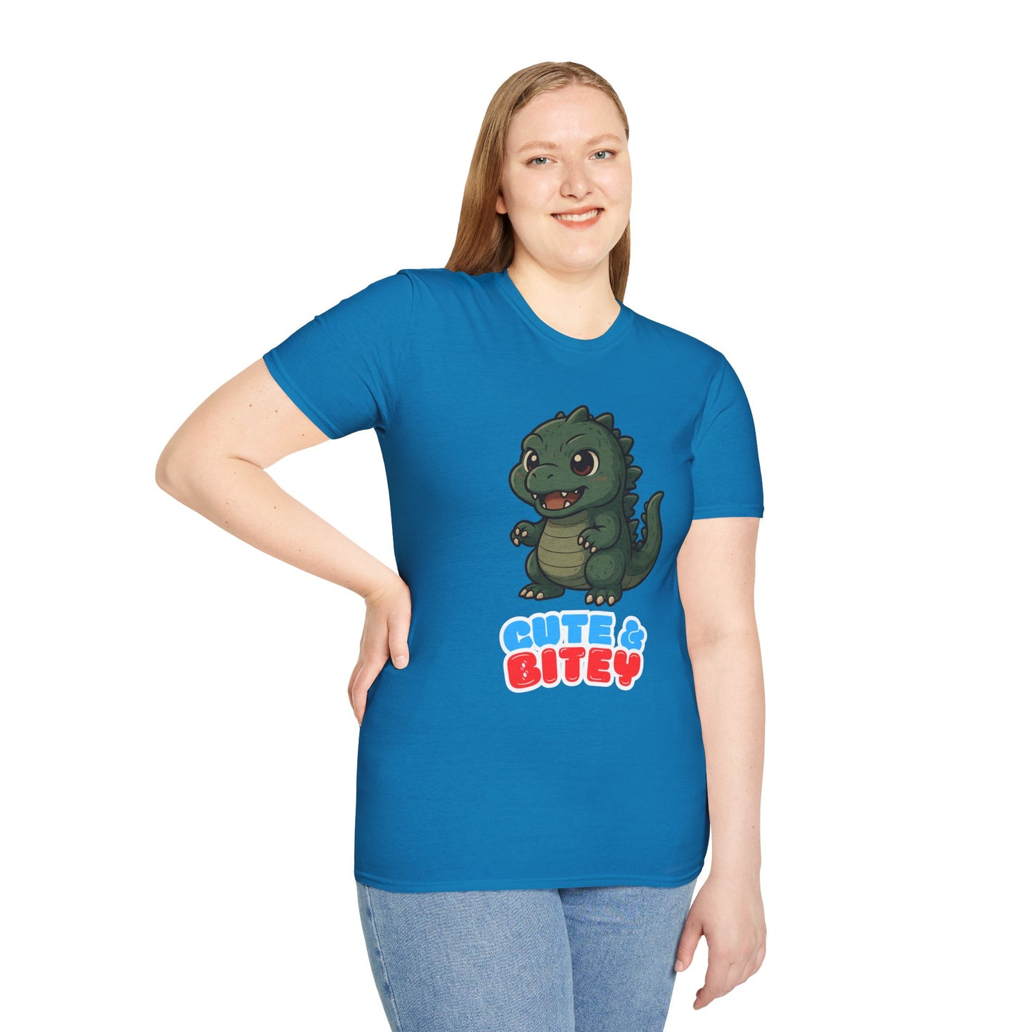 Cute & Bitey /W White Outline - Unisex Softstyle T-Shirt