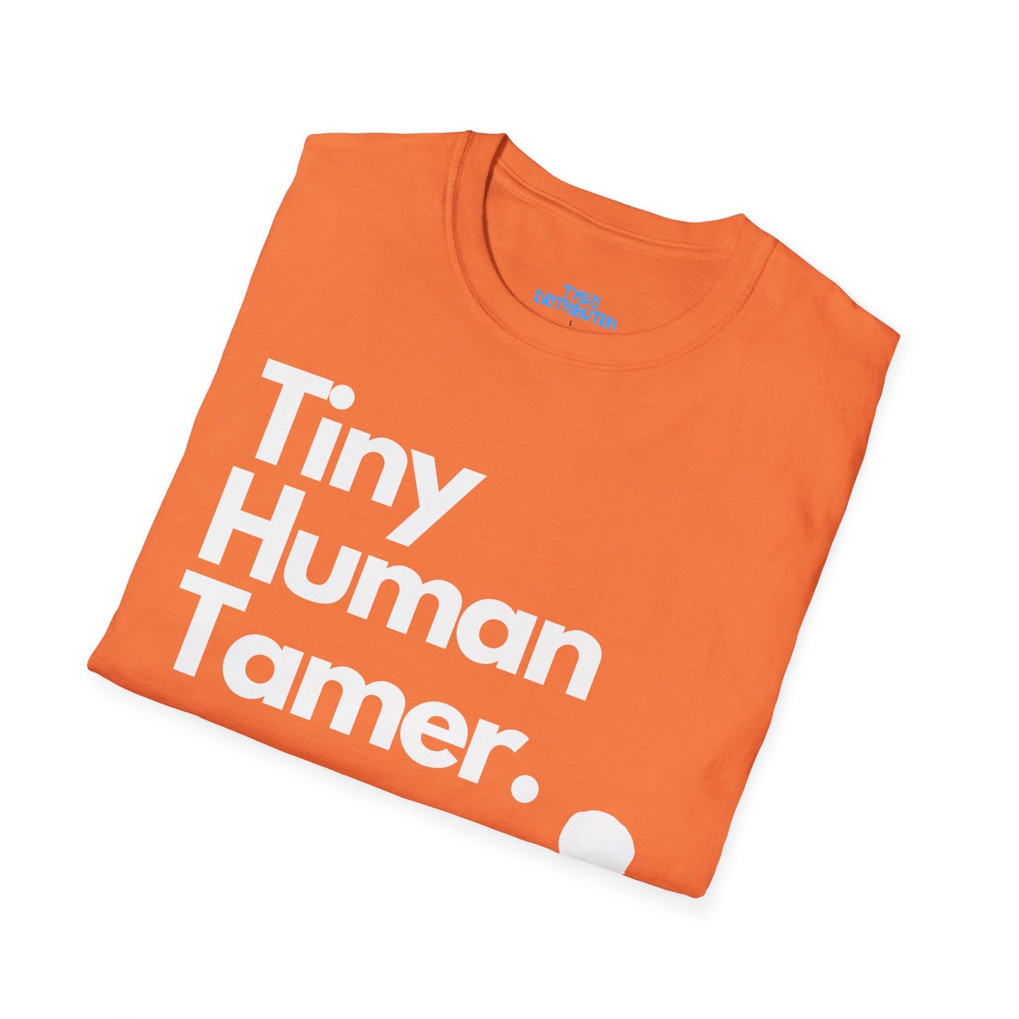 Tiny Human Tamer W/ White Design - Unisex Softstyle T-Shirt