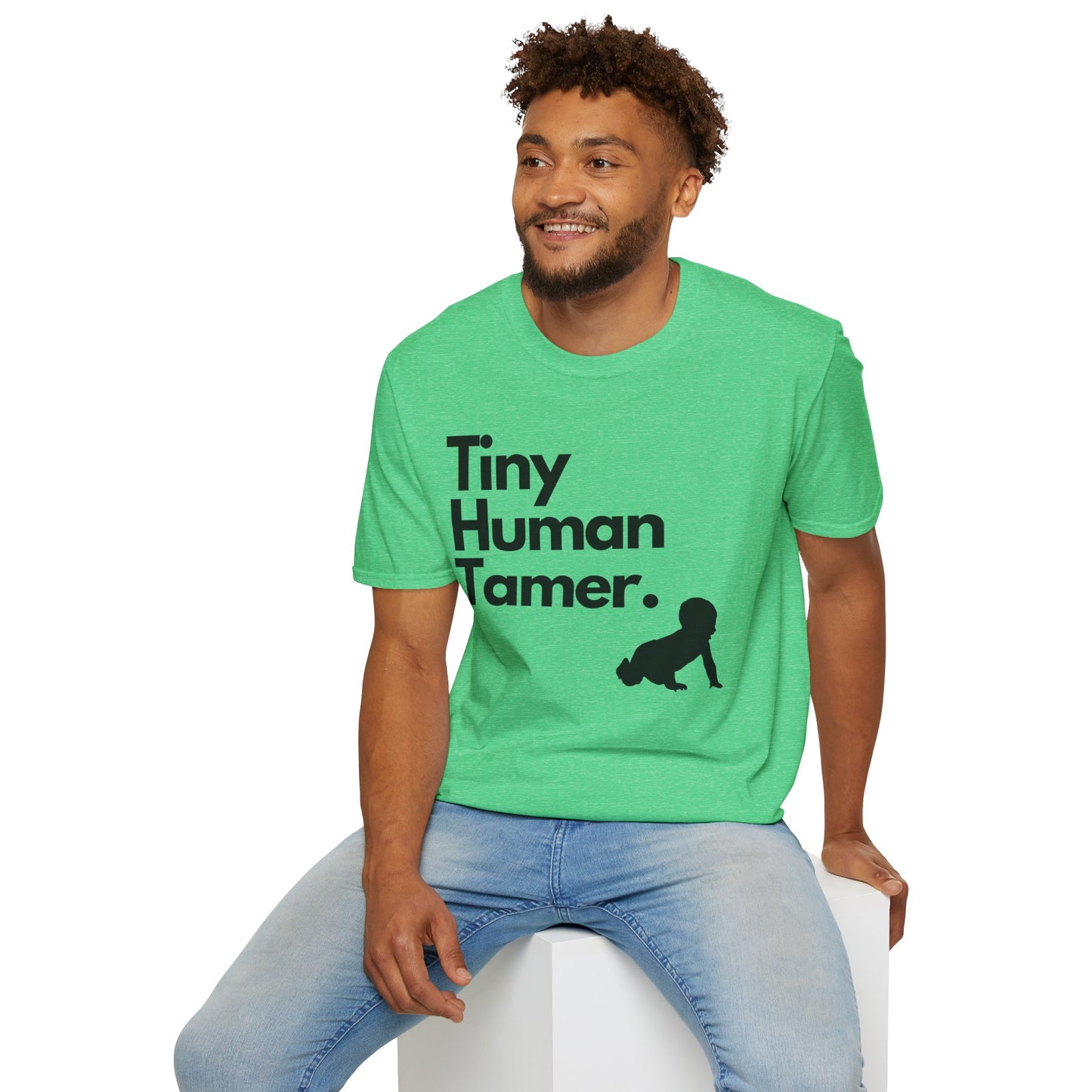 Tiny Human Tamer W/ Black Design - Unisex Softstyle T-Shirt