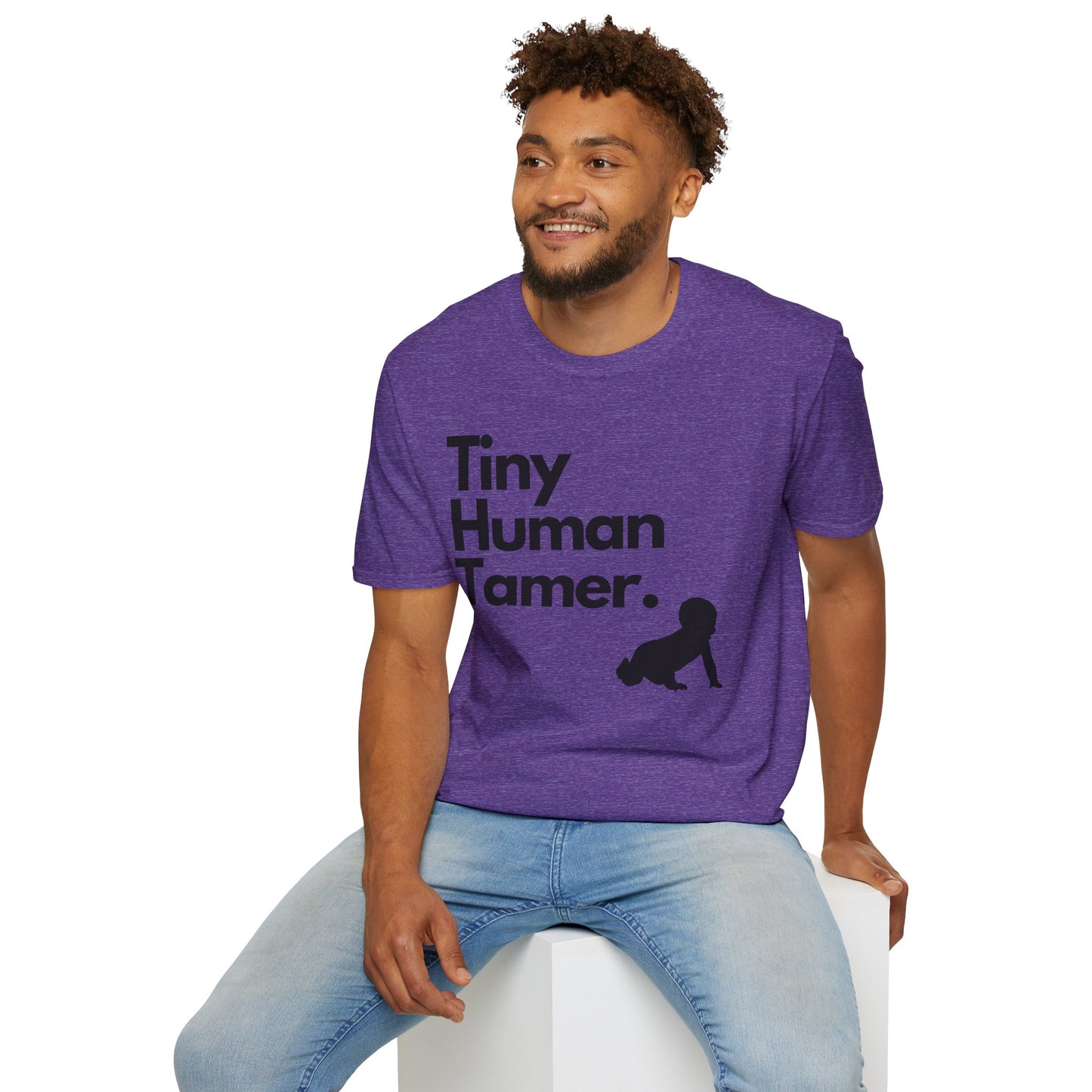 Tiny Human Tamer W/ Black Design - Unisex Softstyle T-Shirt