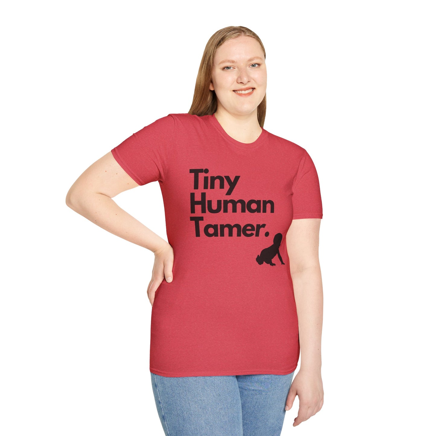 Tiny Human Tamer W/ Black Design - Unisex Softstyle T-Shirt