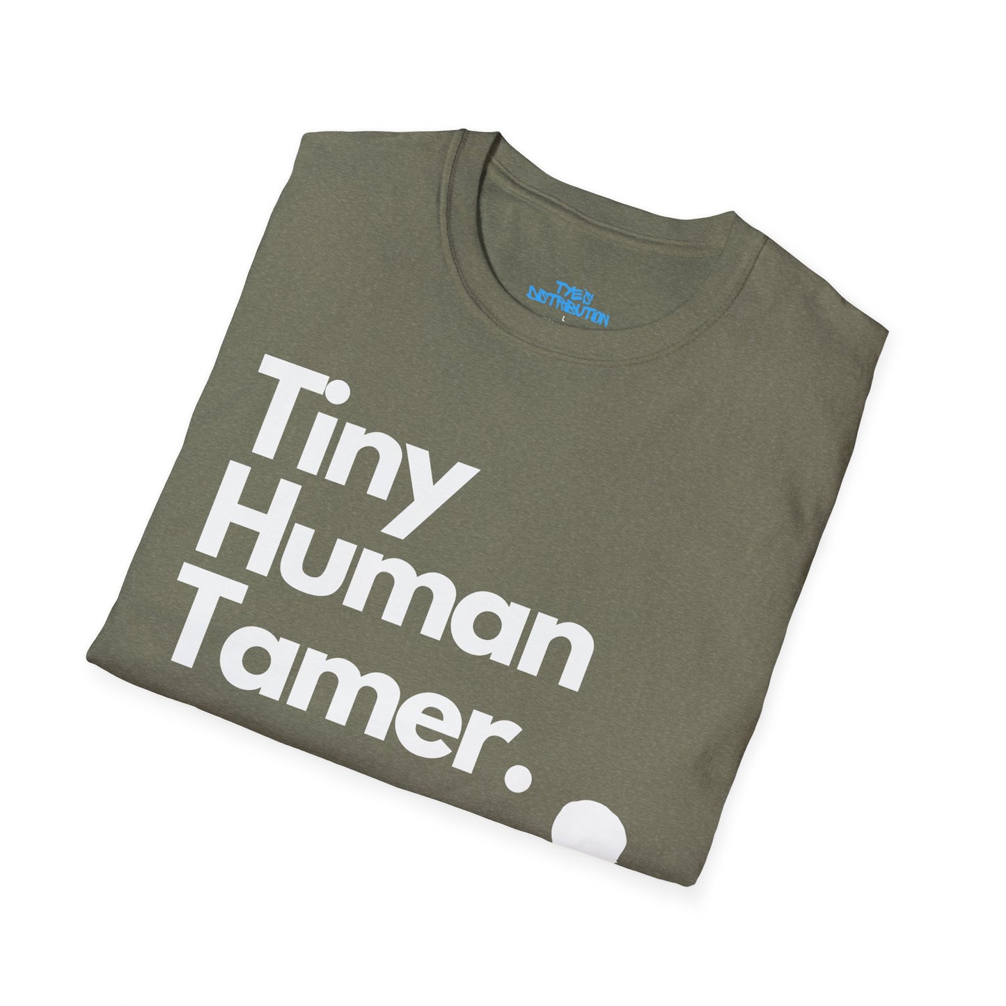 Tiny Human Tamer W/ White Design - Unisex Softstyle T-Shirt