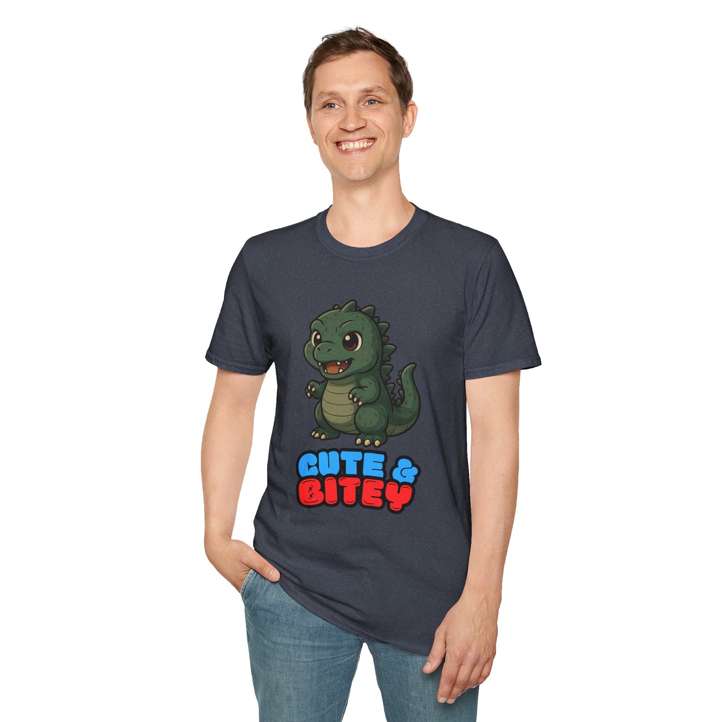 Cute & Bitey Dino - Unisex Softstyle T-Shirt