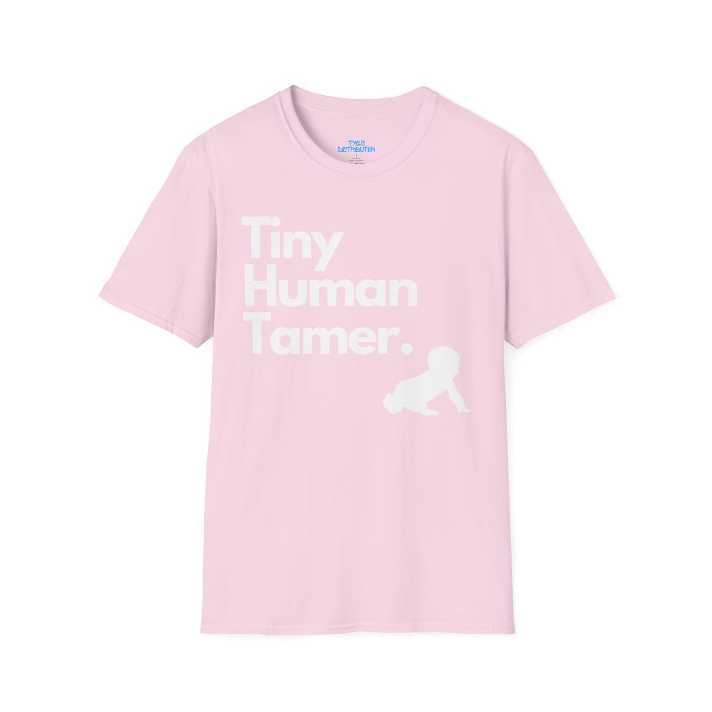 Tiny Human Tamer W/ White Design - Unisex Softstyle T-Shirt