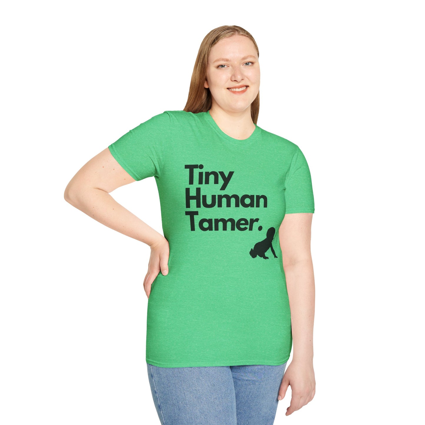 Tiny Human Tamer W/ Black Design - Unisex Softstyle T-Shirt