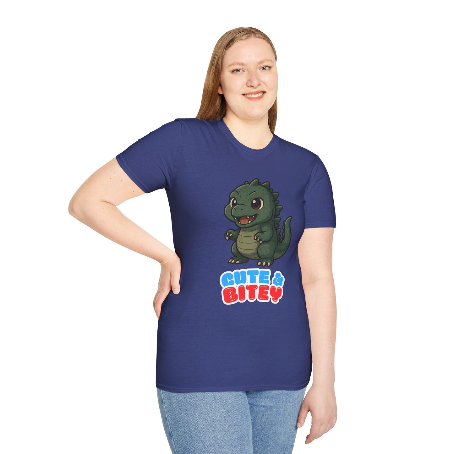 Cute & Bitey /W White Outline - Unisex Softstyle T-Shirt