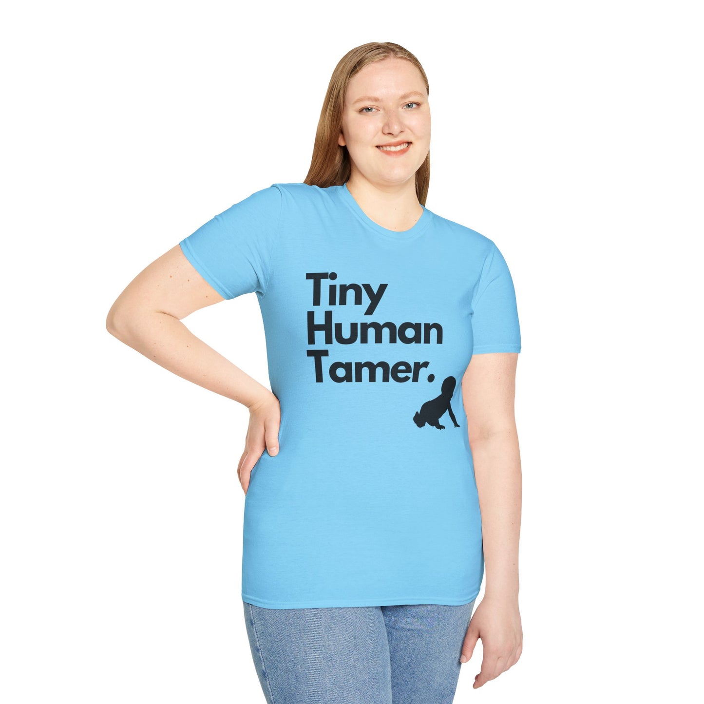 Tiny Human Tamer W/ Black Design - Unisex Softstyle T-Shirt