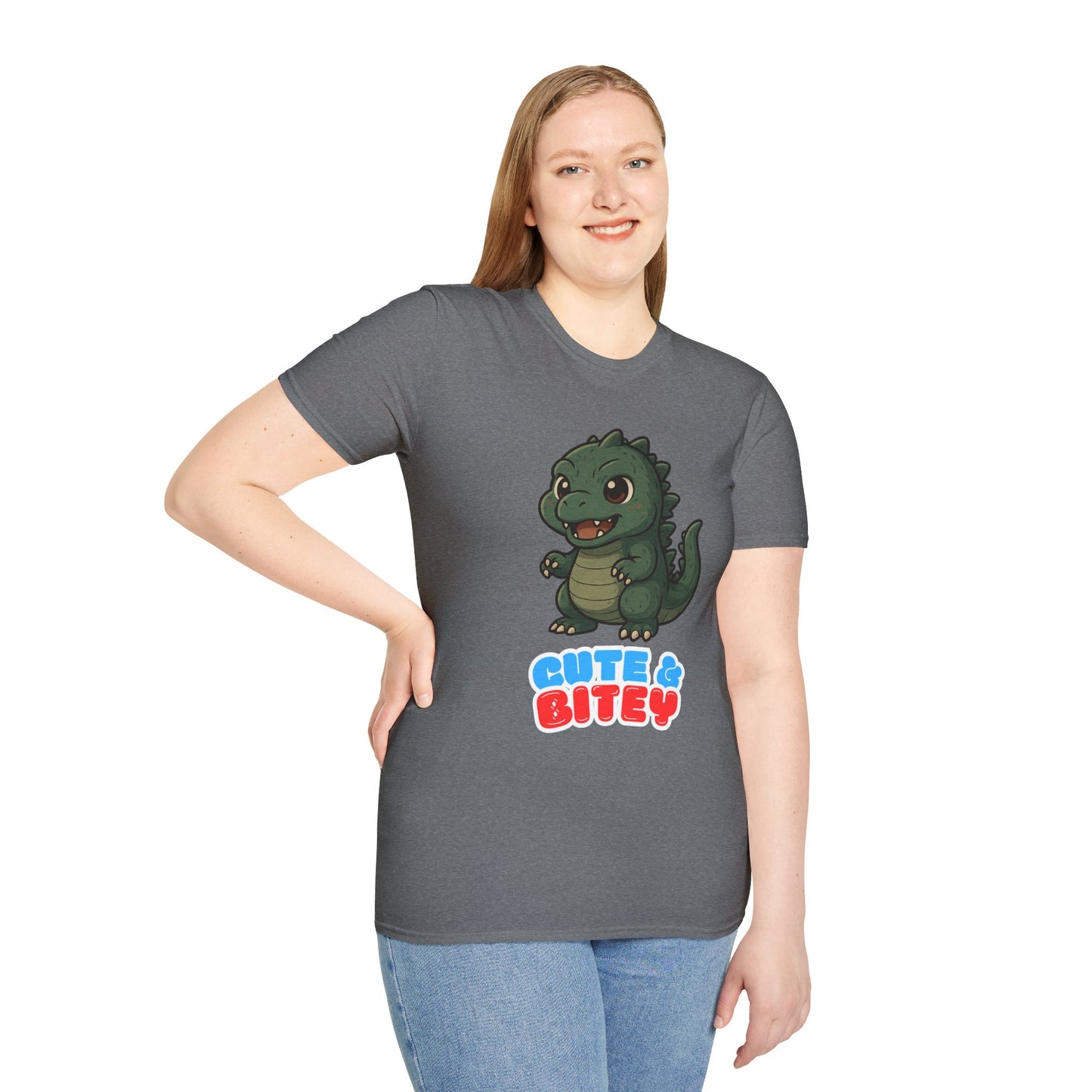 Cute & Bitey /W White Outline - Unisex Softstyle T-Shirt