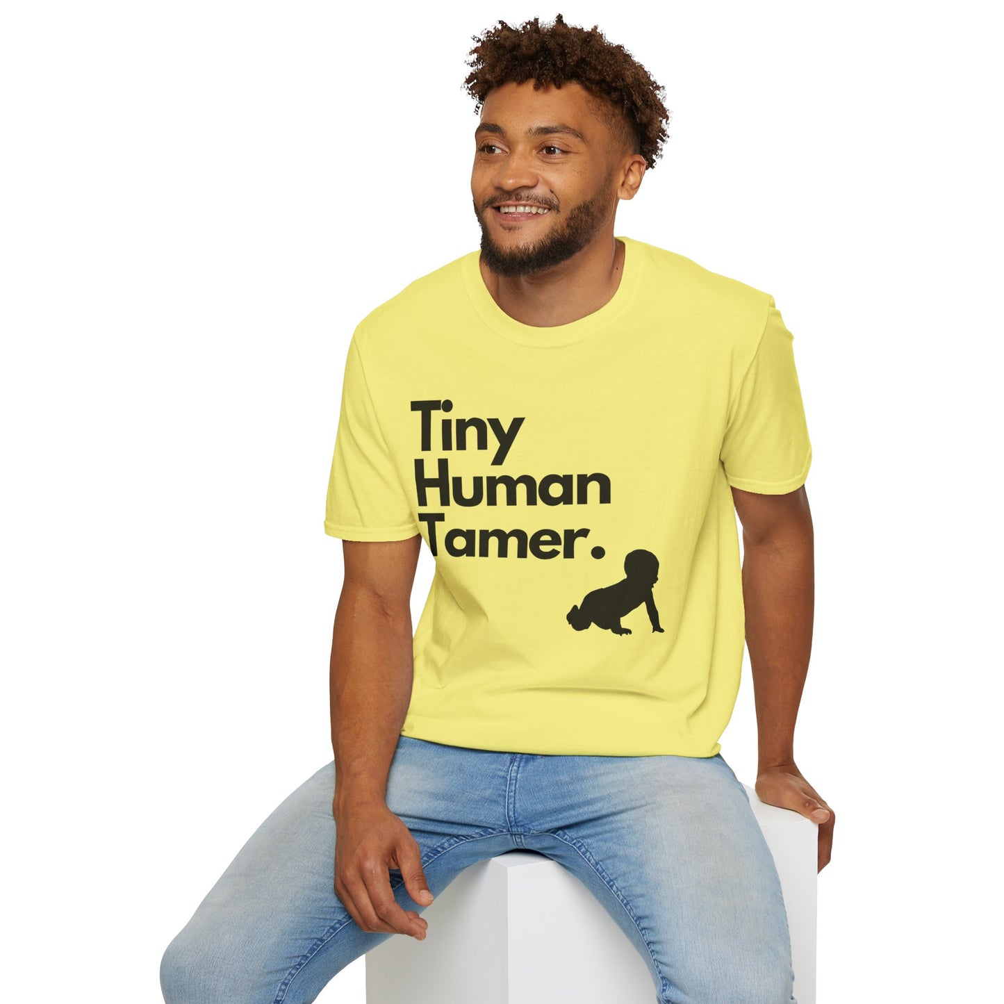 Tiny Human Tamer W/ Black Design - Unisex Softstyle T-Shirt