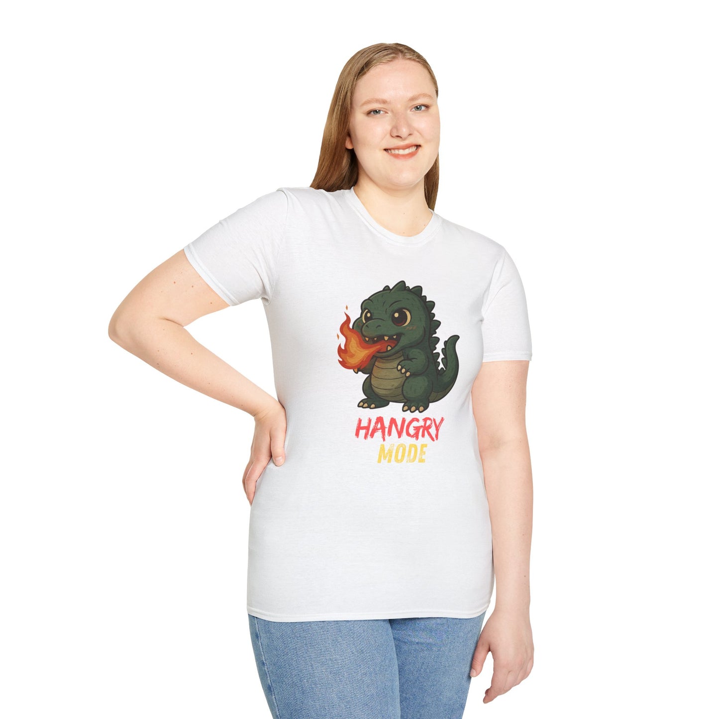 Hangry Mode Dino - Unisex Softstyle T-Shirt