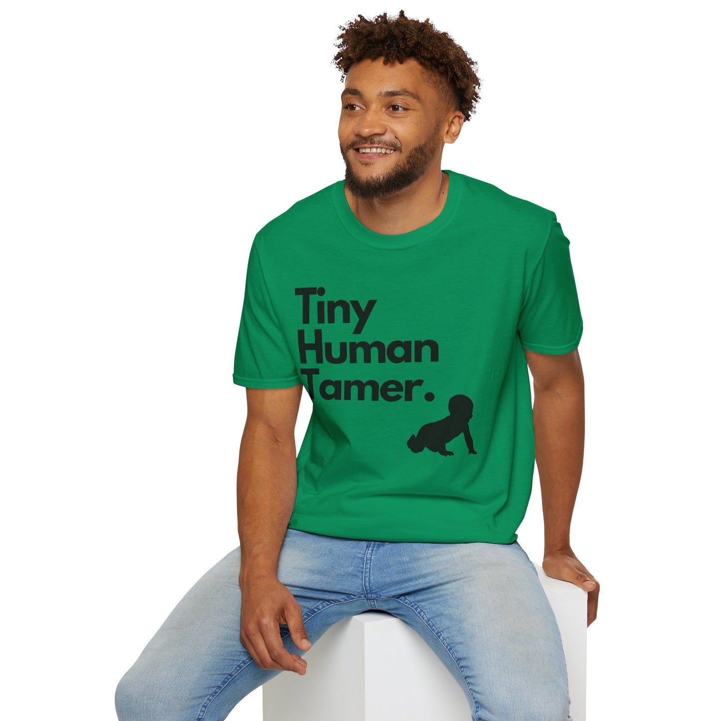 Tiny Human Tamer W/ Black Design - Unisex Softstyle T-Shirt