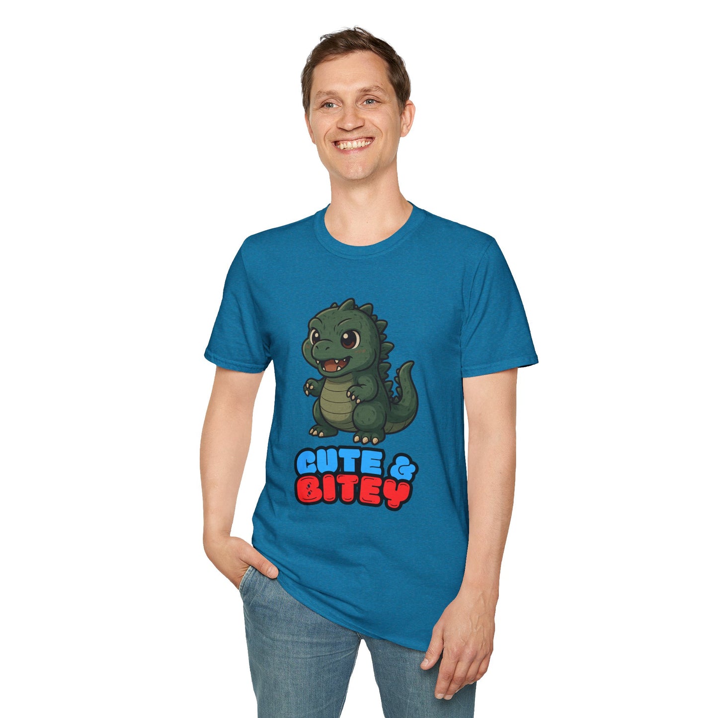 Cute & Bitey Dino - Unisex Softstyle T-Shirt