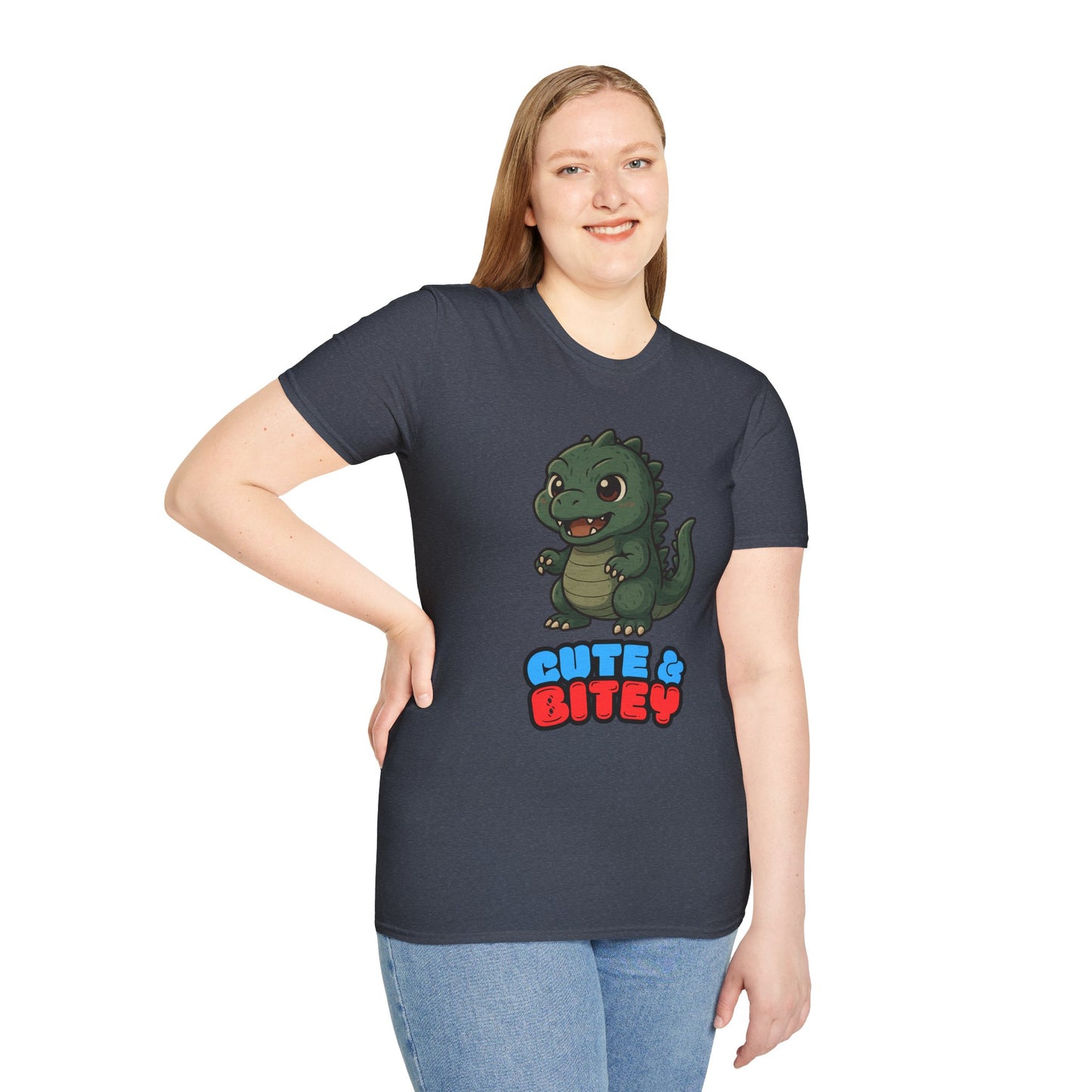 Cute & Bitey Dino - Unisex Softstyle T-Shirt
