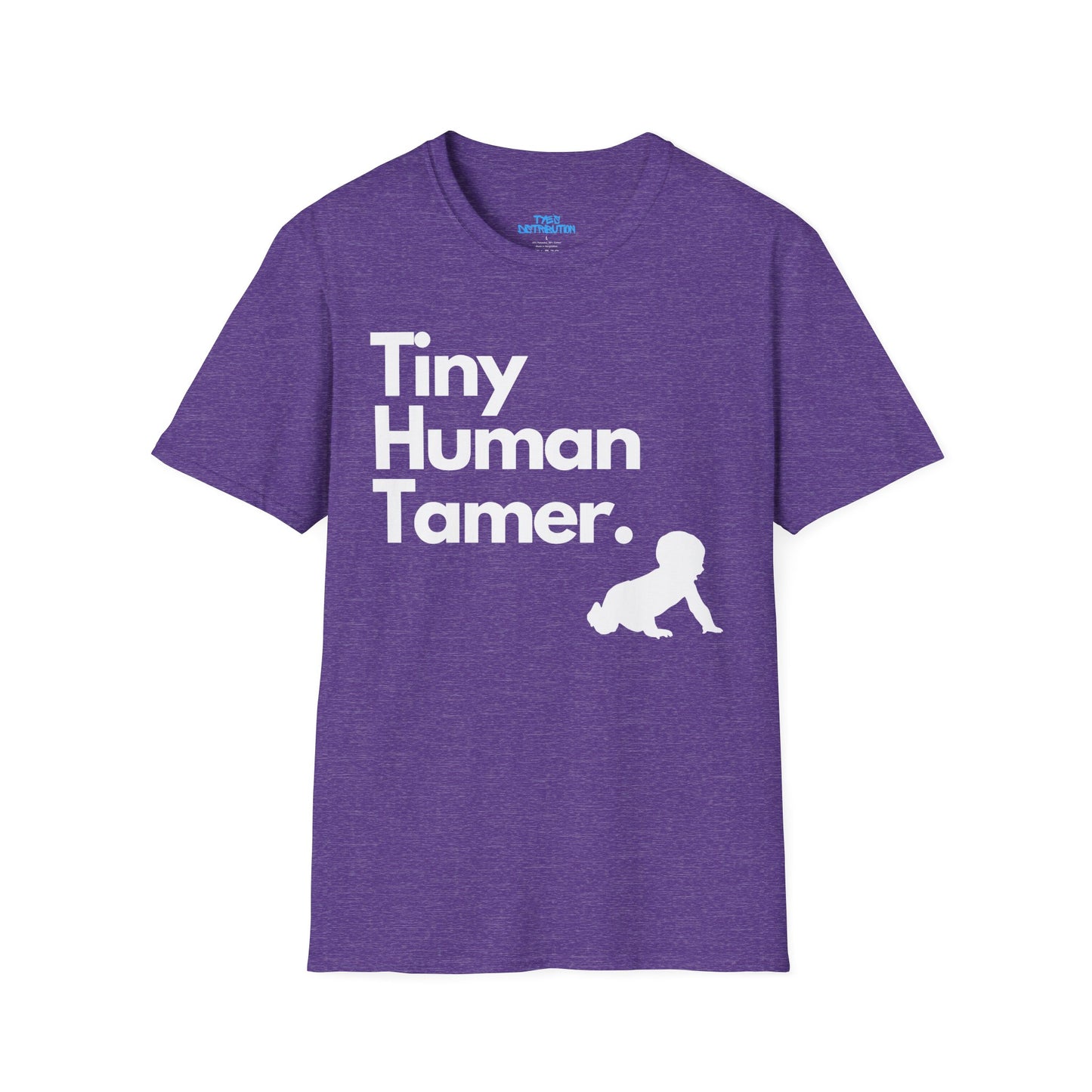 Tiny Human Tamer W/ White Design - Unisex Softstyle T-Shirt