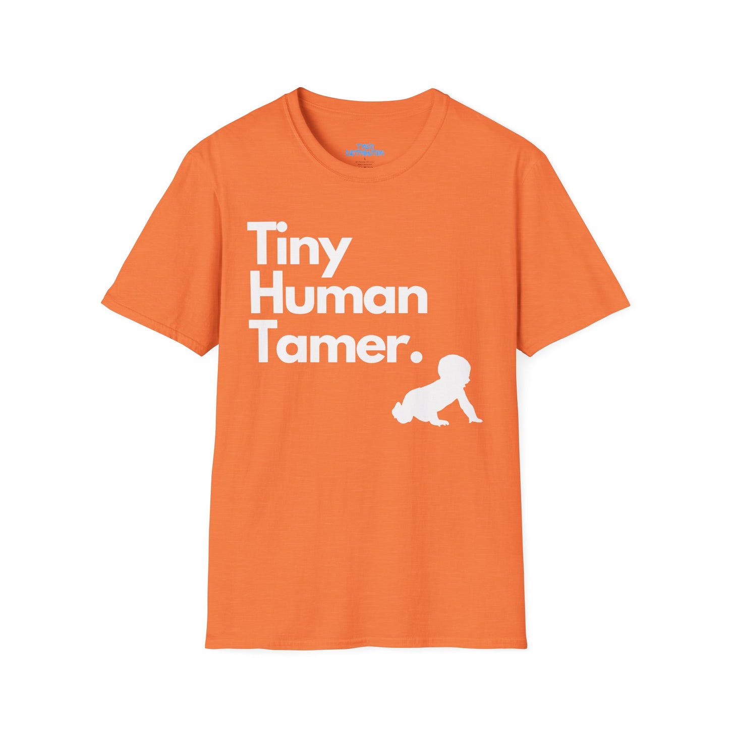 Tiny Human Tamer W/ White Design - Unisex Softstyle T-Shirt